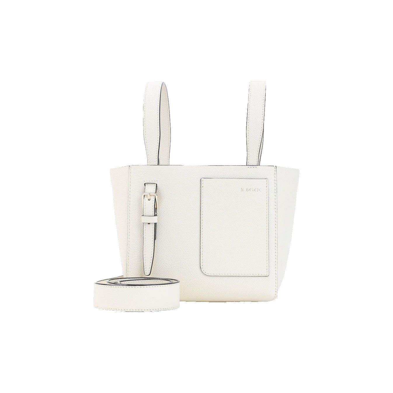 Valextra VALEXTRA Bucket Mini Pergamena White Leather Top Handle Bag Size ONE SIZE - 1 Thumbnail