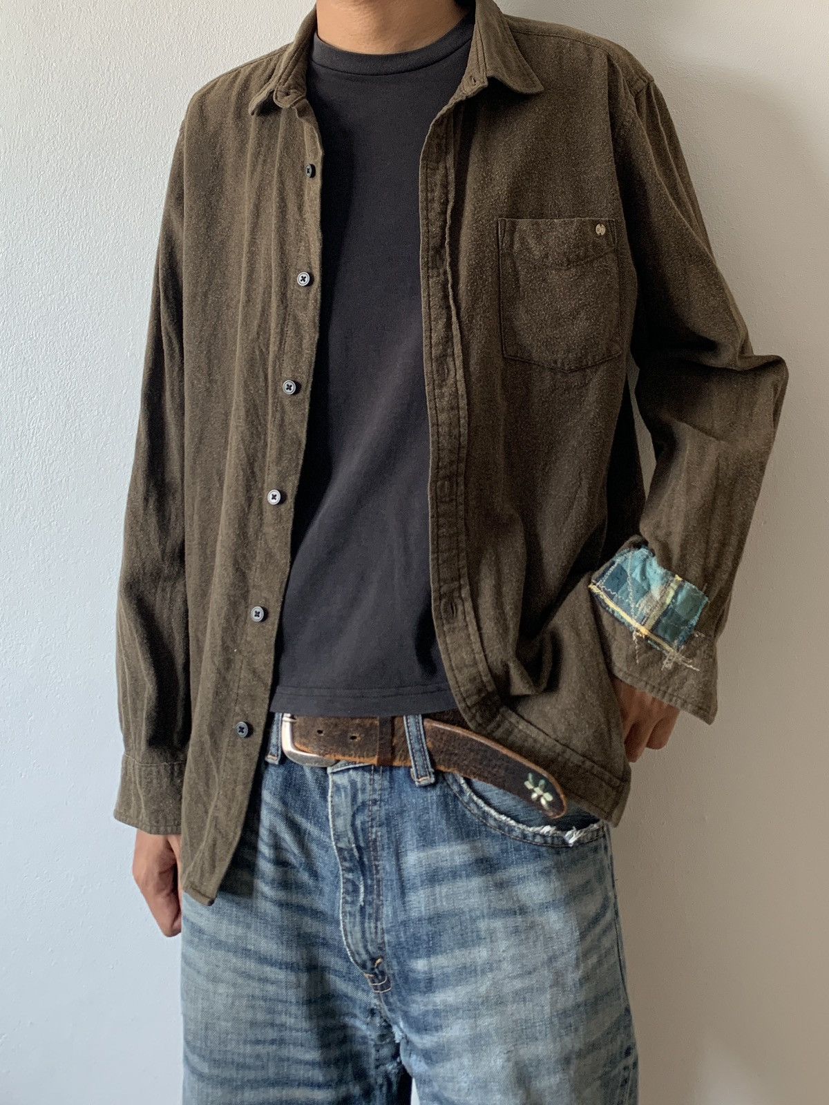RRL Ralph Lauren Vintage RL Ralph Lauren Denim&Supply Patchwork Shirt Size US M / EU 48-50 / 2 - 6 Thumbnail