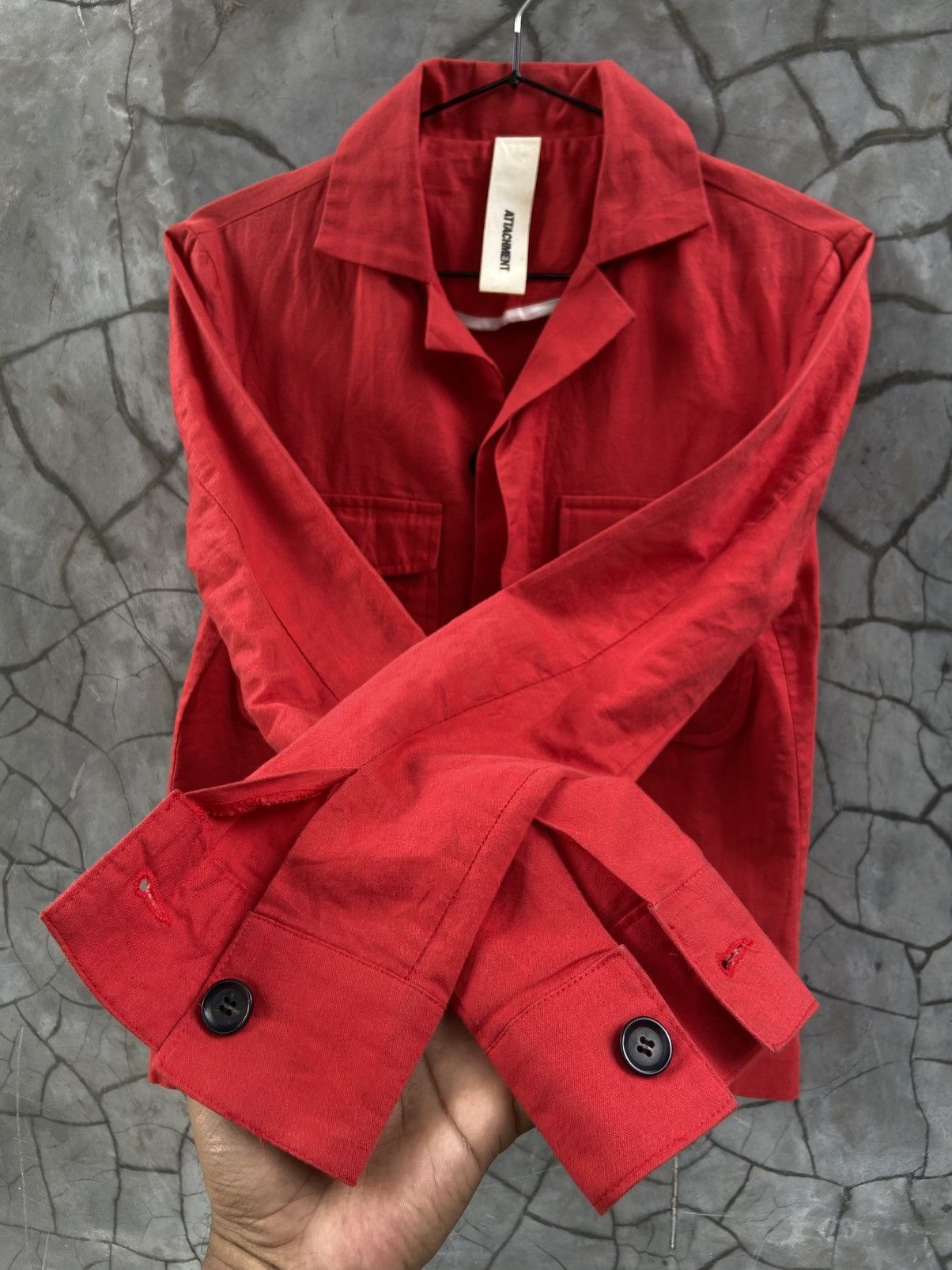Isamu Katayama Backlash × Kazuyuki Kumagai Attachment × Maison MIHARA YASUHIRO Vintage Attachment Kazuyuki Kumagai Pocket Outer Shirts Size M / US 6-8 / IT 42-44 - 7 Thumbnail