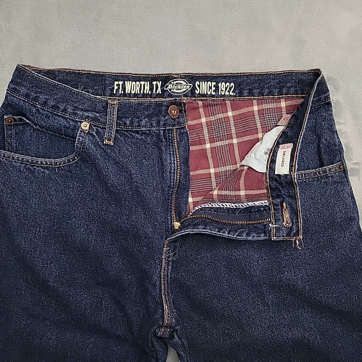 Dickies Dickies Jeans Mens 34x28 Blue Denim Lined Workwear Cold Comfort Jeans Mens 34 Blue Denim Lined 5-Pocket Dickies Jeans Mens 34x28 Size US 34 / EU 50 - 2 Thumbnail
