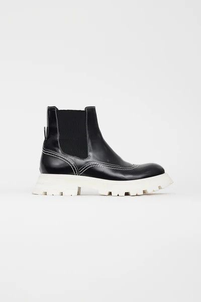 Alexander McQueen o1y1024 Ankle Boots in Black Size US 7 / EU 40 - 1 Thumbnail
