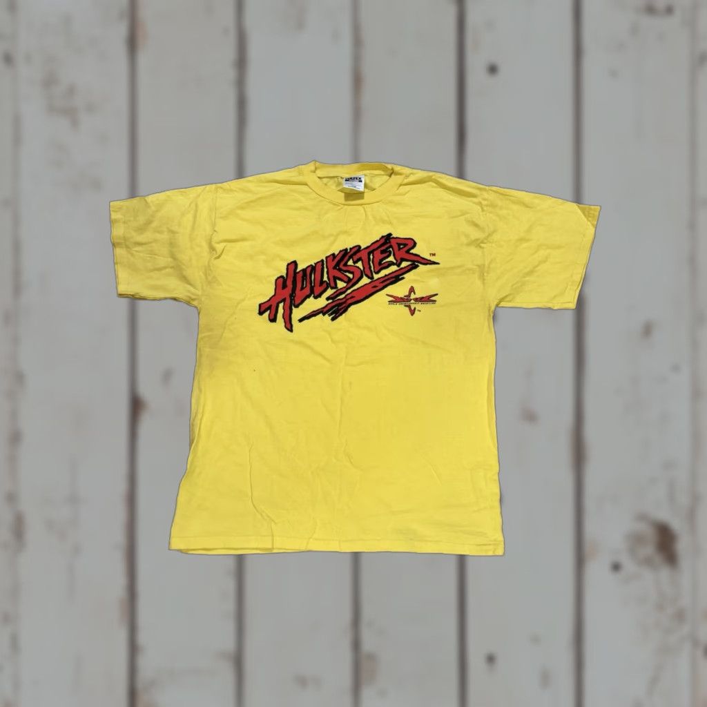 Tultex VINTAGE Hulk Hogan T Shirt WCW 90s Hulkster Hulkamania WWF WWE Yellow Tultex Size L Men Short Sleeve Crew Neck Cotton Logo Size US L / EU 52-54 / 3 - 1 Thumbnail