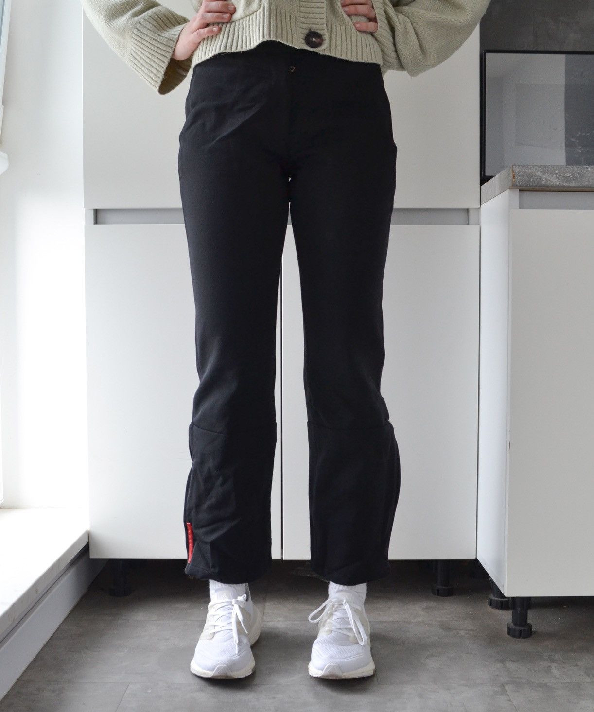 Prada 🔴 PRADA Pants Sport Nylon Black Trousers Red Tab Zip Pocket Size US 28 / EU 44 - 5 Thumbnail