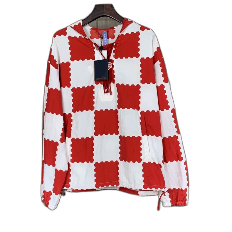 Louis Vuitton Louis Vuitton Red and White Checkered Jacket-yf Size US L / EU 52-54 / 3 - 1 Thumbnail