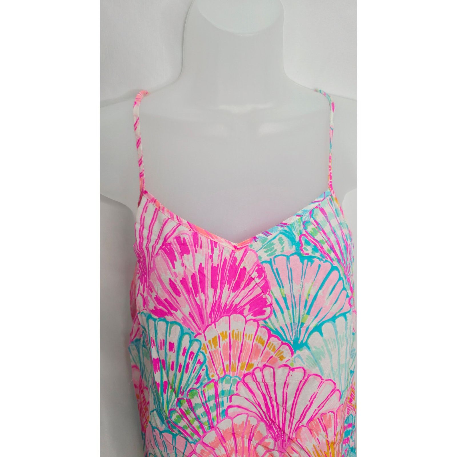 Lilly Pulitzer Lilly Pulitzer 100% Silk Oh Shello Dusk Spaghetti Strap Top Size XXS / US 00 / IT 34 - 3 Thumbnail