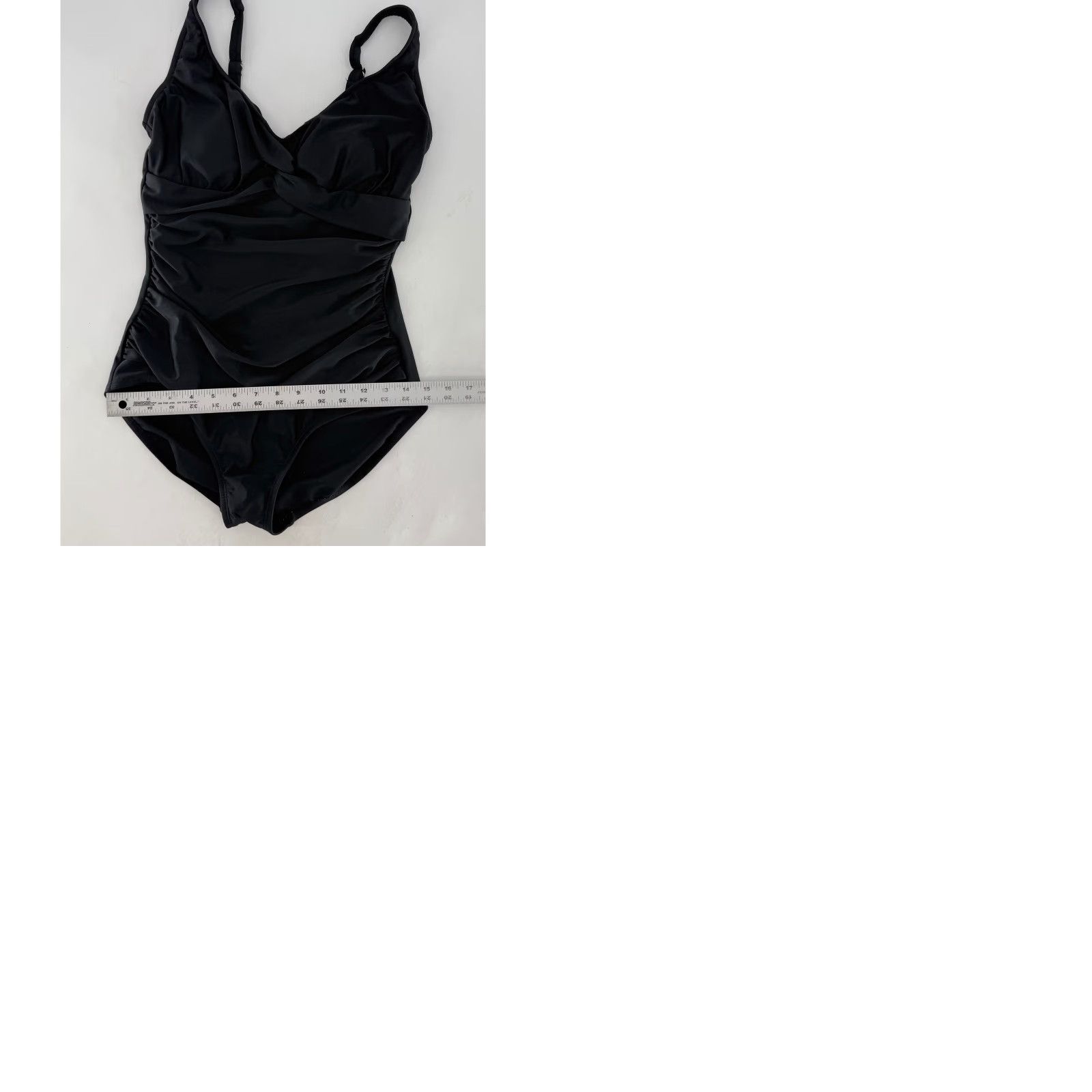 Vintage Maxine of Hollywood Black Ruched One Piece Swimsuit Size 8 Size ONE SIZE - 9 Thumbnail