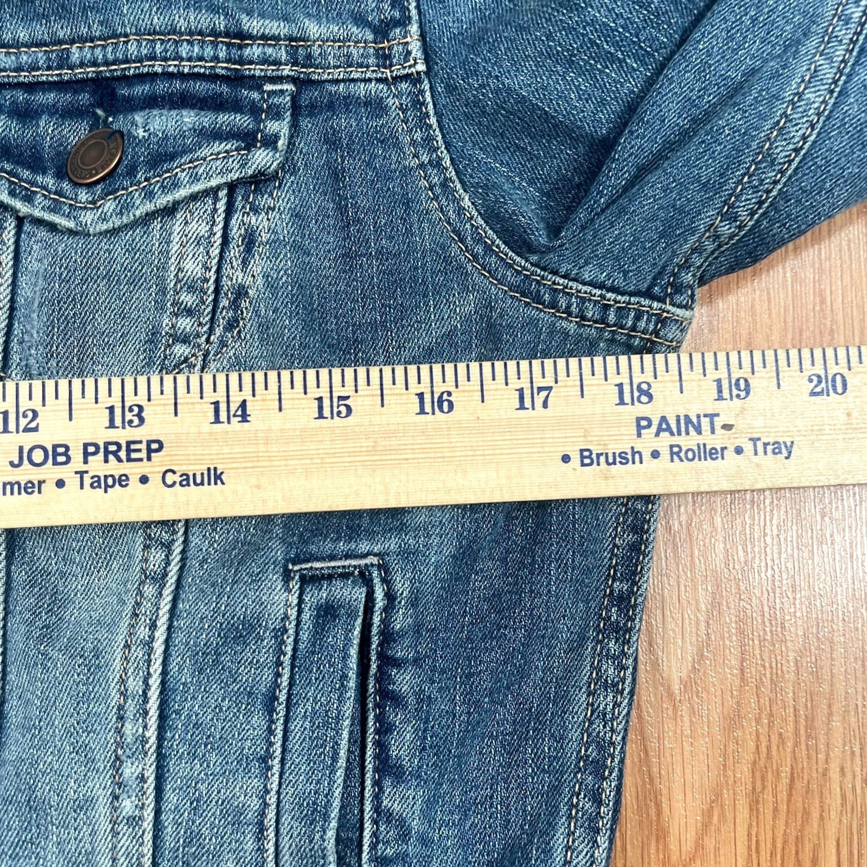 American Eagle Outfitters VINTAGE American Eagle Outfitters Jeans Jacket Womens M Medium Stretch Blue Denim Button Pockets Size 32" / US 10 / IT 46 - 6 Thumbnail