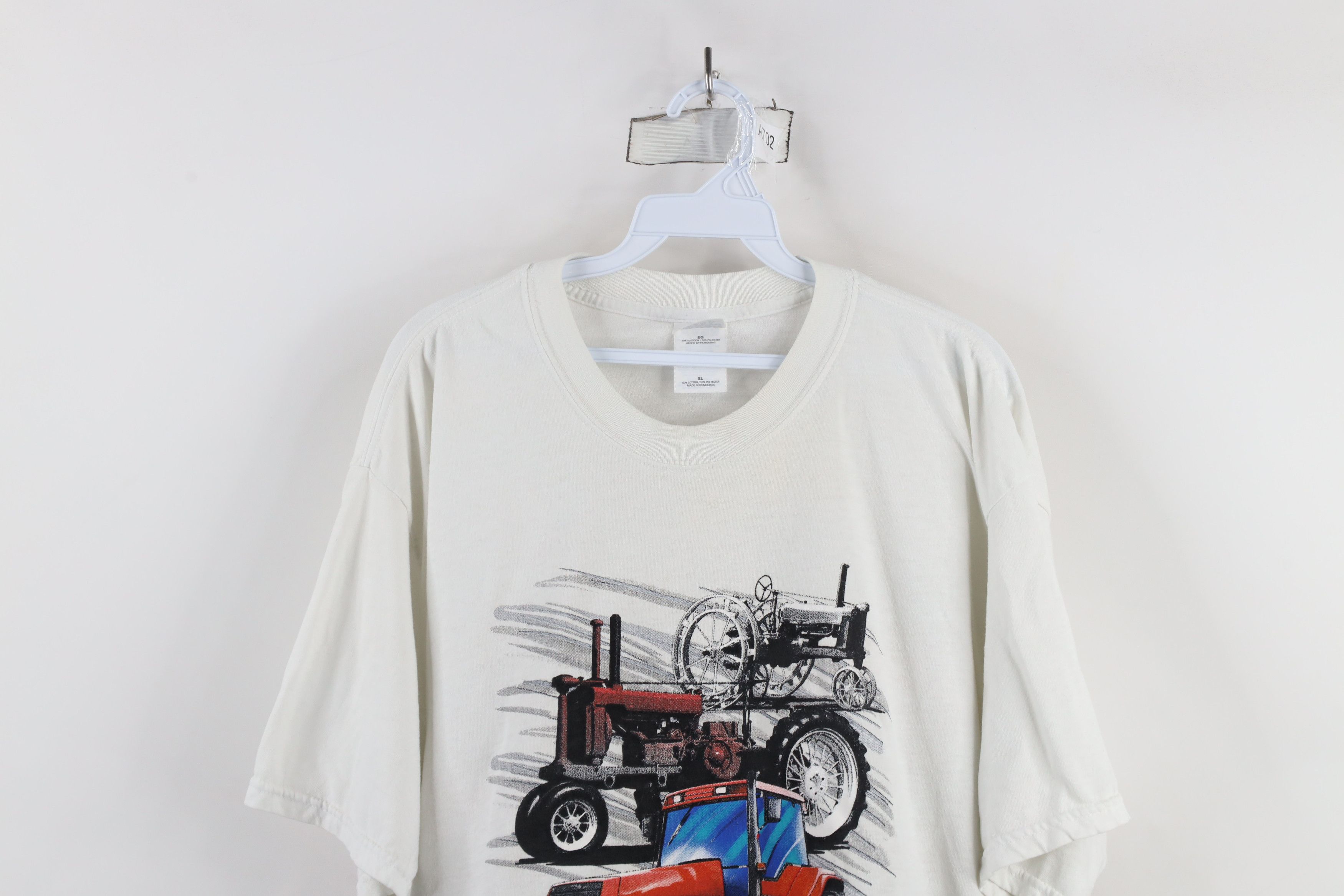 Vintage Vintage 90s Streetwear Tractor Short Sleeve T-Shirt White Size US XL / EU 56 / 4 - 2 Thumbnail