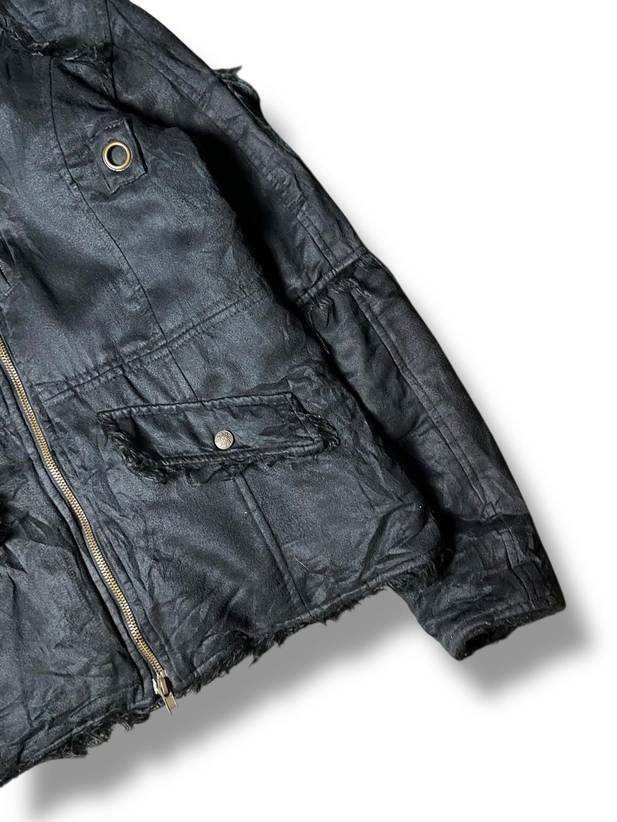 Japanese Brand Vintage MIDAS Punk Style Hooded Jacket with Fur (163) Size US L / EU 52-54 / 3 - 2 Thumbnail