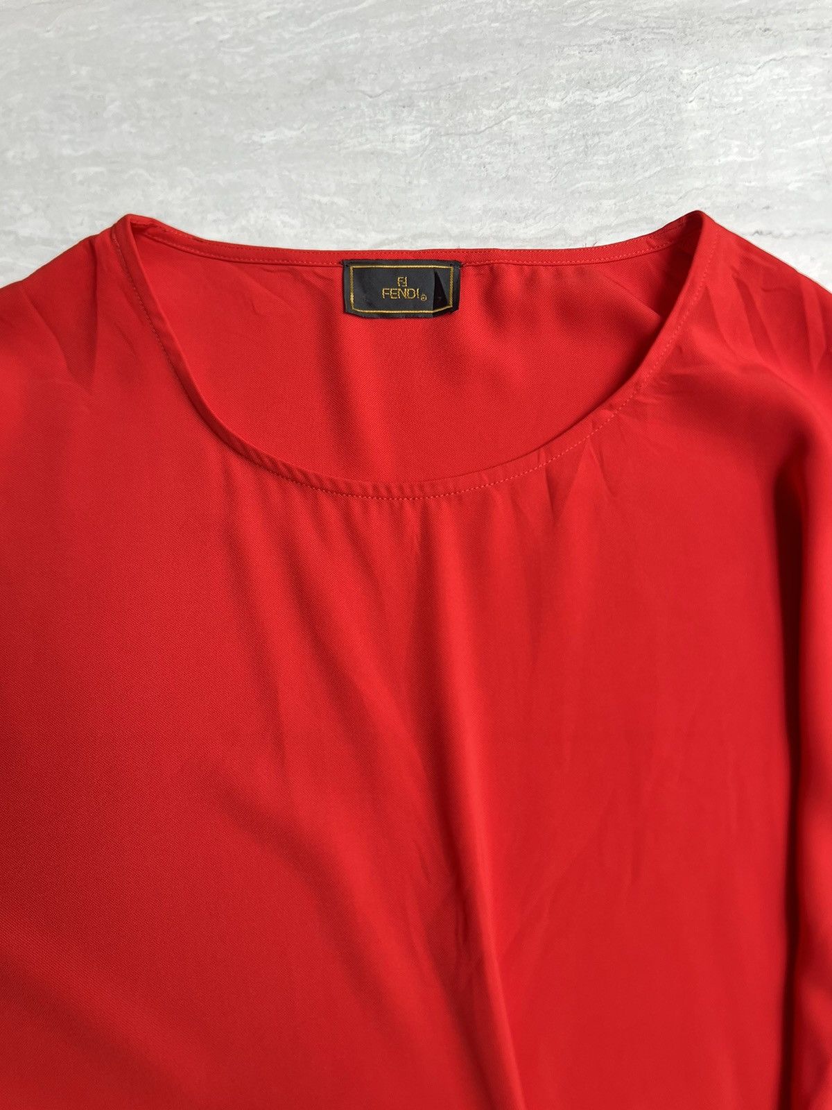Fendi Fendi Red Midi Dress Size XS / US 0-2 / IT 36-38 - 14 Thumbnail