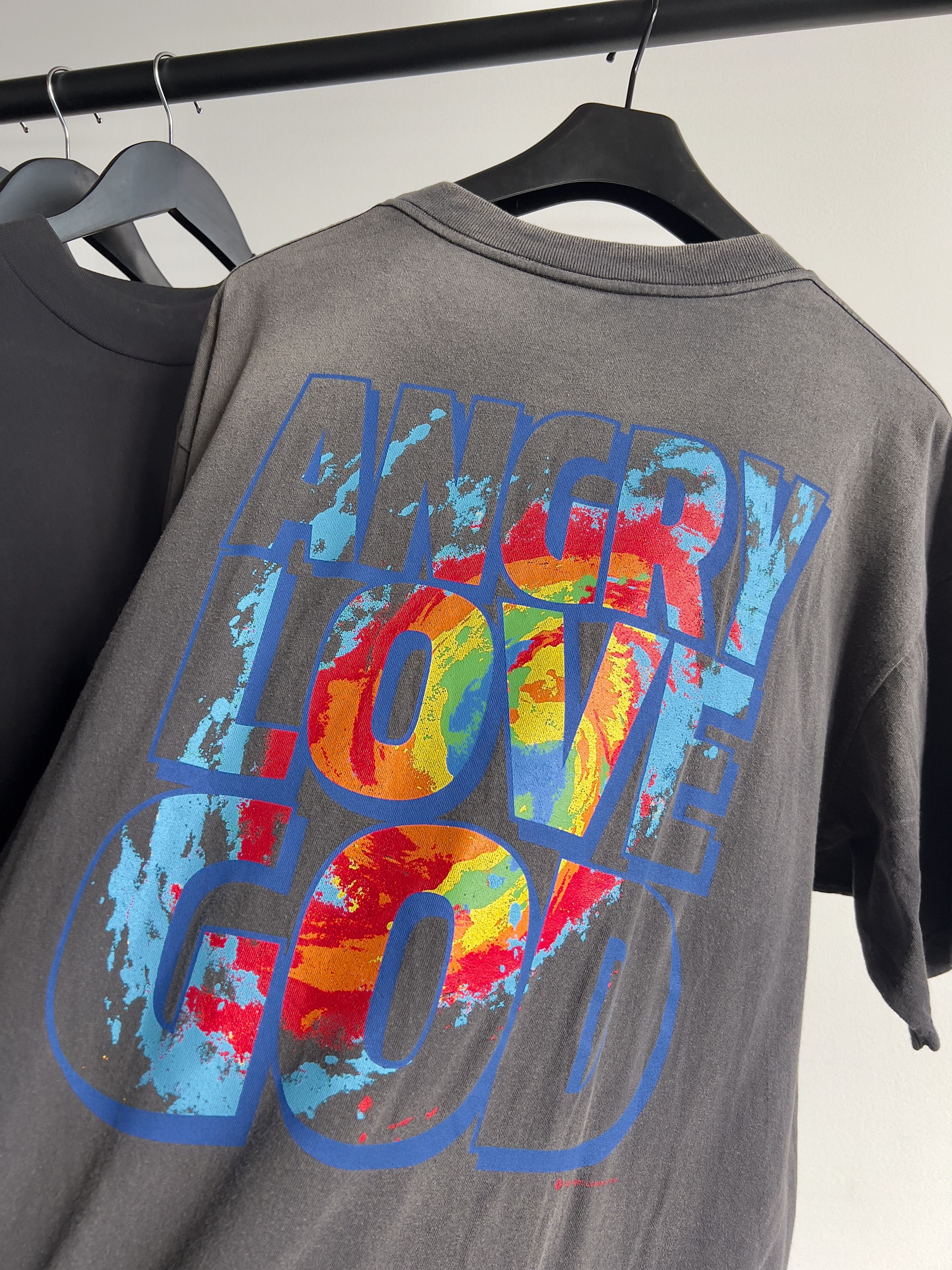 Cactus Plant Flea Market × Saint Michael Faded Single Stitch Hurricane Angry Love God Tee Size US L / EU 52-54 / 3 - 4 Thumbnail