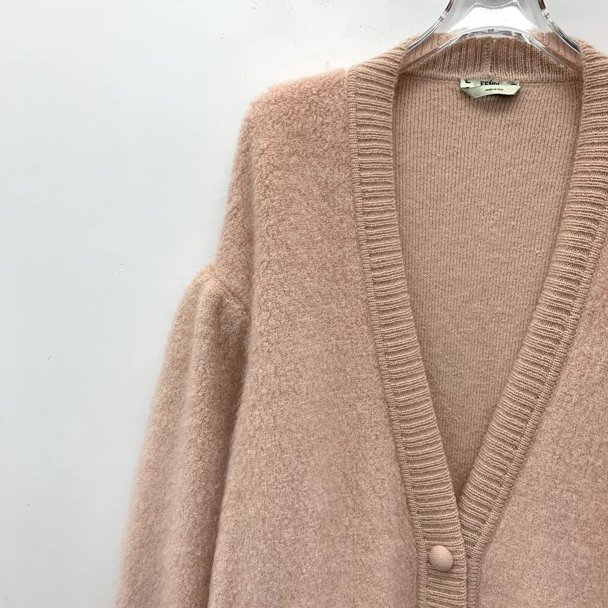 Fendi Fendi Pink Logo Mohair Long Sleeve Knitwear K26WX Size XL / US 12-14 / IT 48-50 - 3 Thumbnail