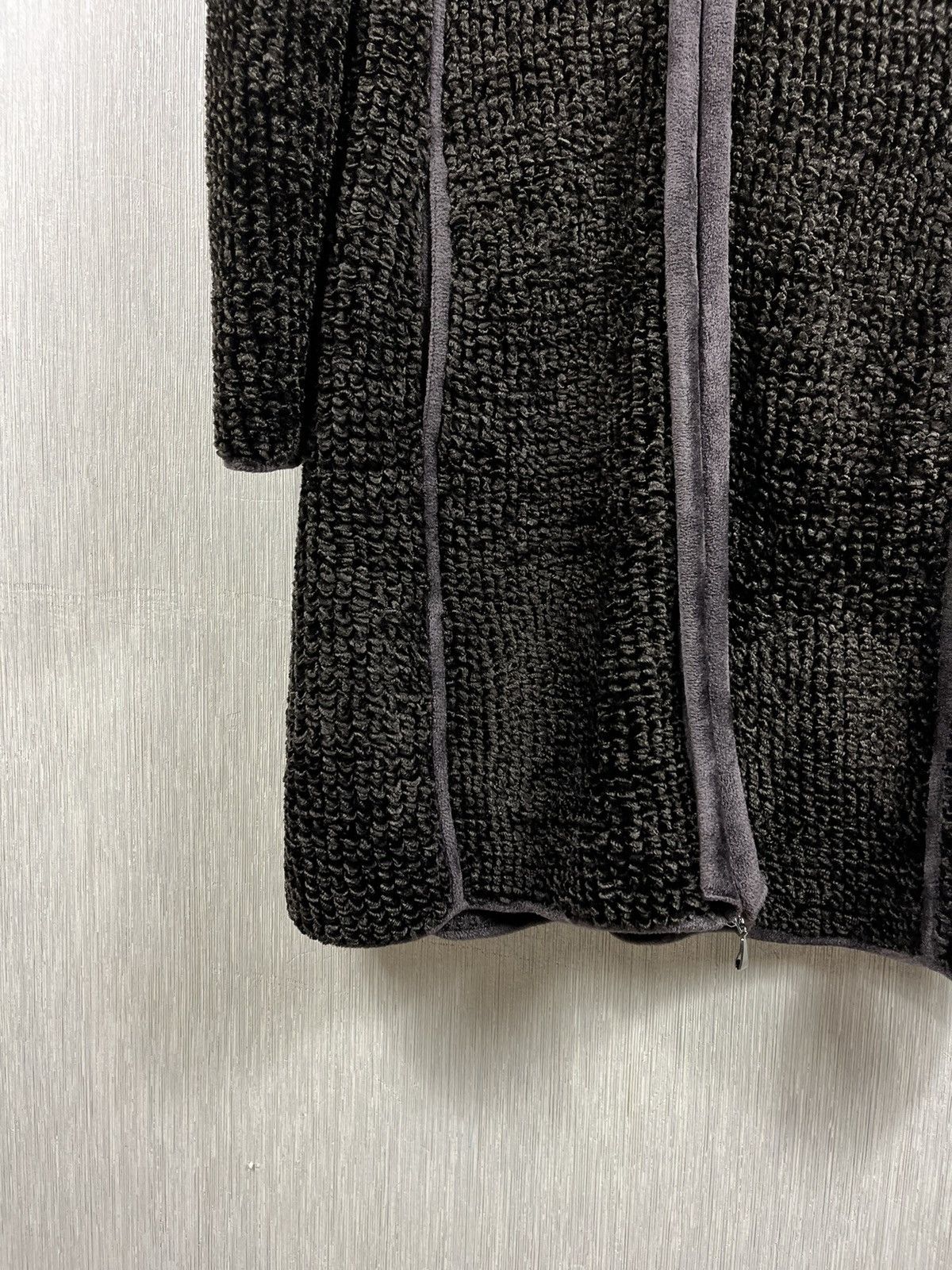 Armani × Designer × Giorgio Armani Giorgio Armani long velvet zip cardigan sweater coat jacket Size XL / US 12-14 / IT 48-50 - 9 Thumbnail