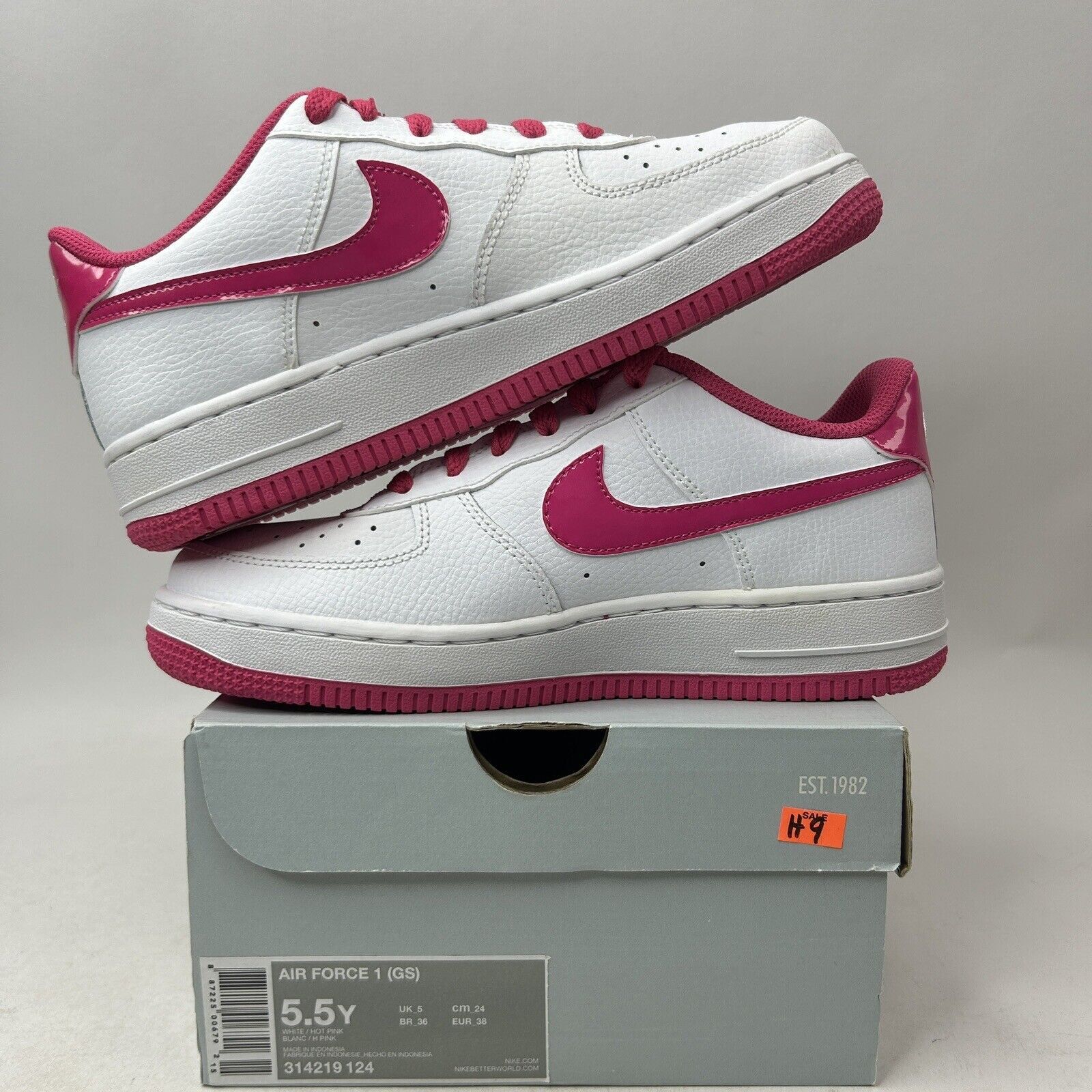 Nike Nike Air Force One GS “White Pink” 2024 Size US 7 / IT 37 - 3 Thumbnail
