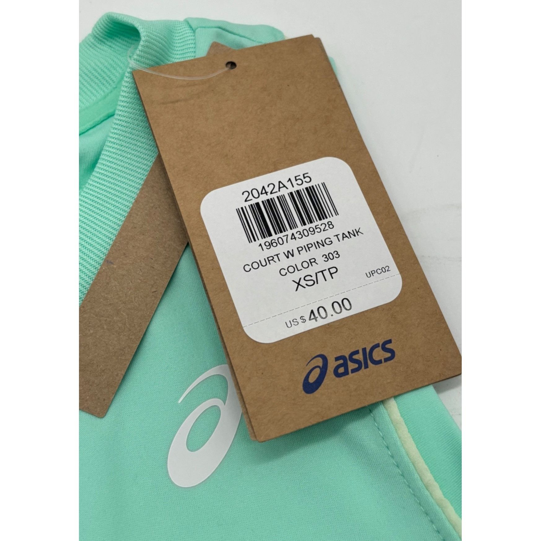 Asics ASICS Women’s Court Piping tank, Fresh Ice, Sz. XS Size XS / US 0-2 / IT 36-38 - 7 Thumbnail
