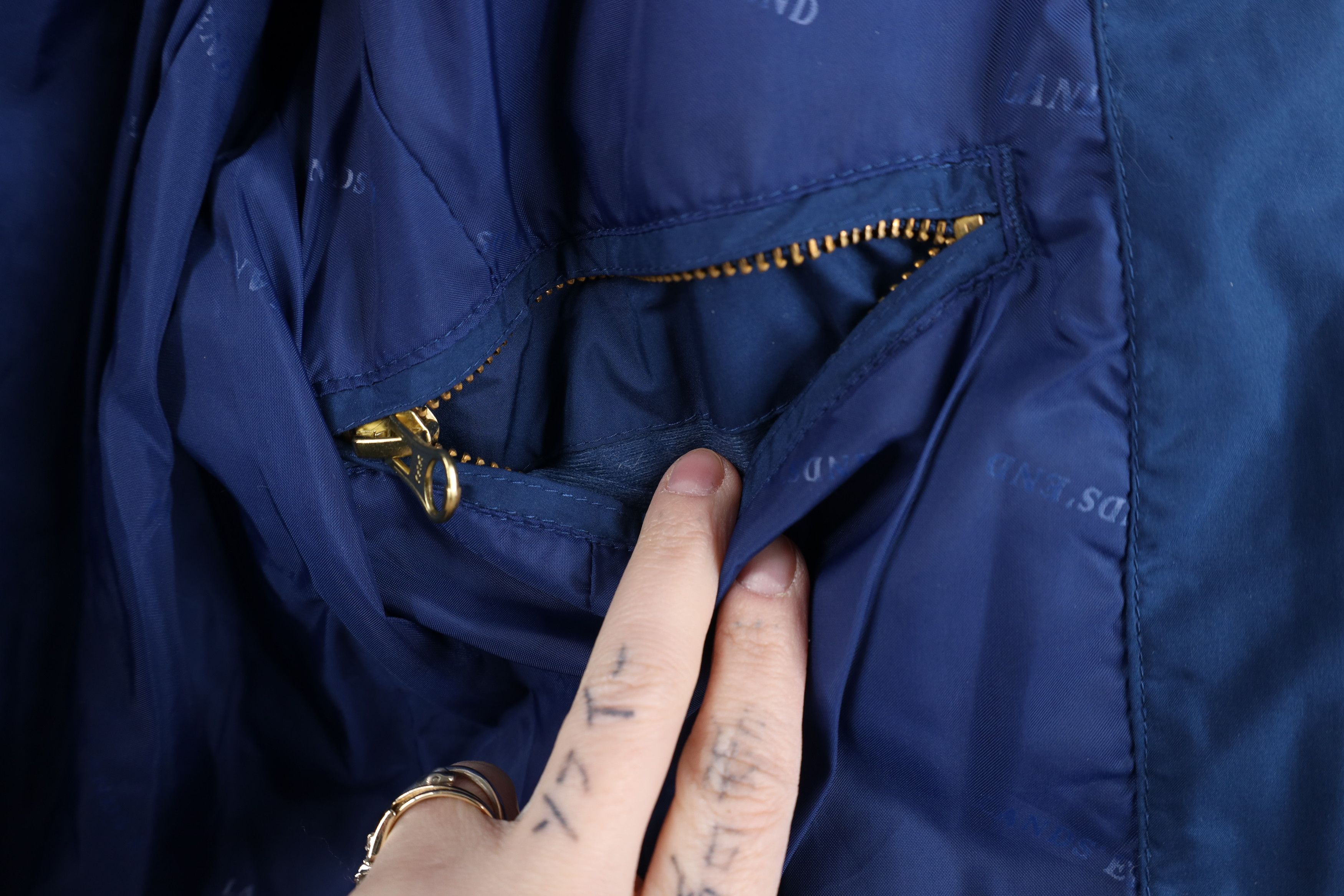 Lands' End Vintage Y2K Lands End Quilted Duck Down Puffer Jacket Size L / US 10 / IT 46 - 12 Thumbnail