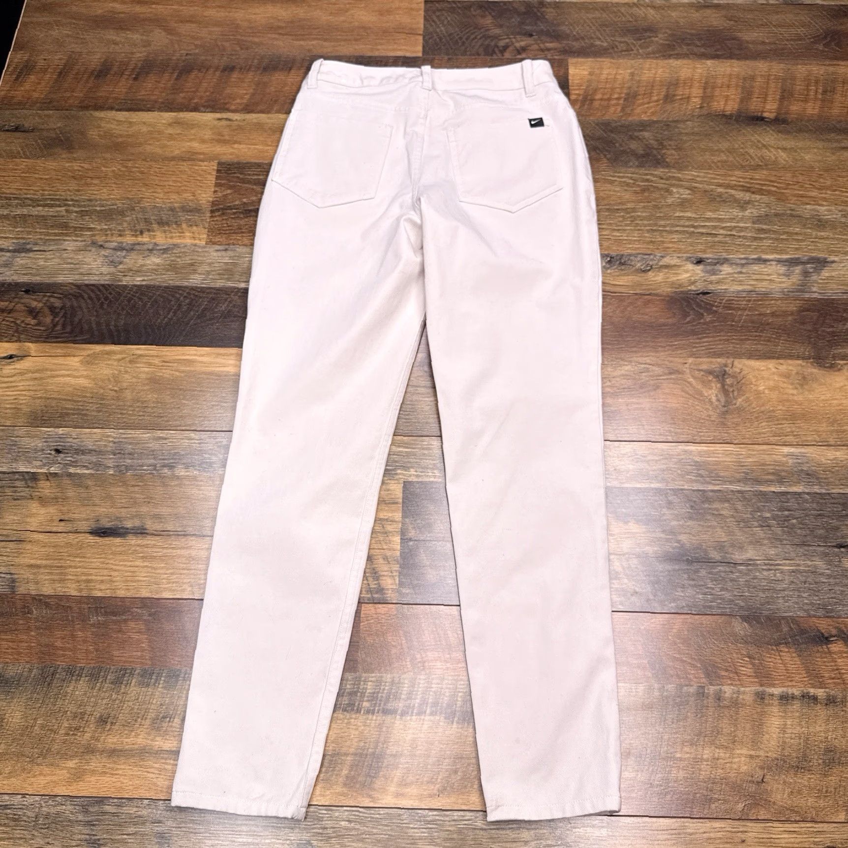 Nike Nike Dri-FIT Slim Fit Pants Womens 2 Beige Tapered Regular 26in Inseam Cotton Blend Stretch Size 26" / US 2 / IT 38 - 3 Thumbnail