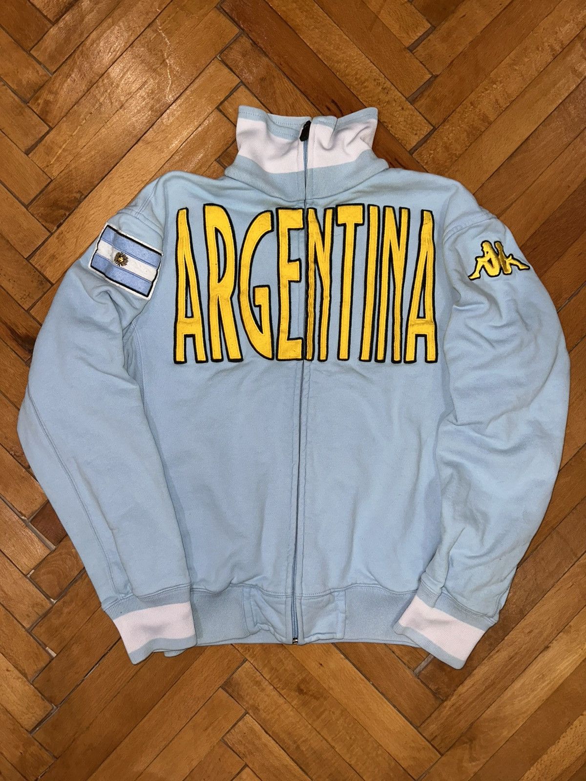 Kappa × Vintage Vintage Rare Kappa Argentina Zip Up Sweater Size US S / EU 44-46 / 1 - 1 Thumbnail