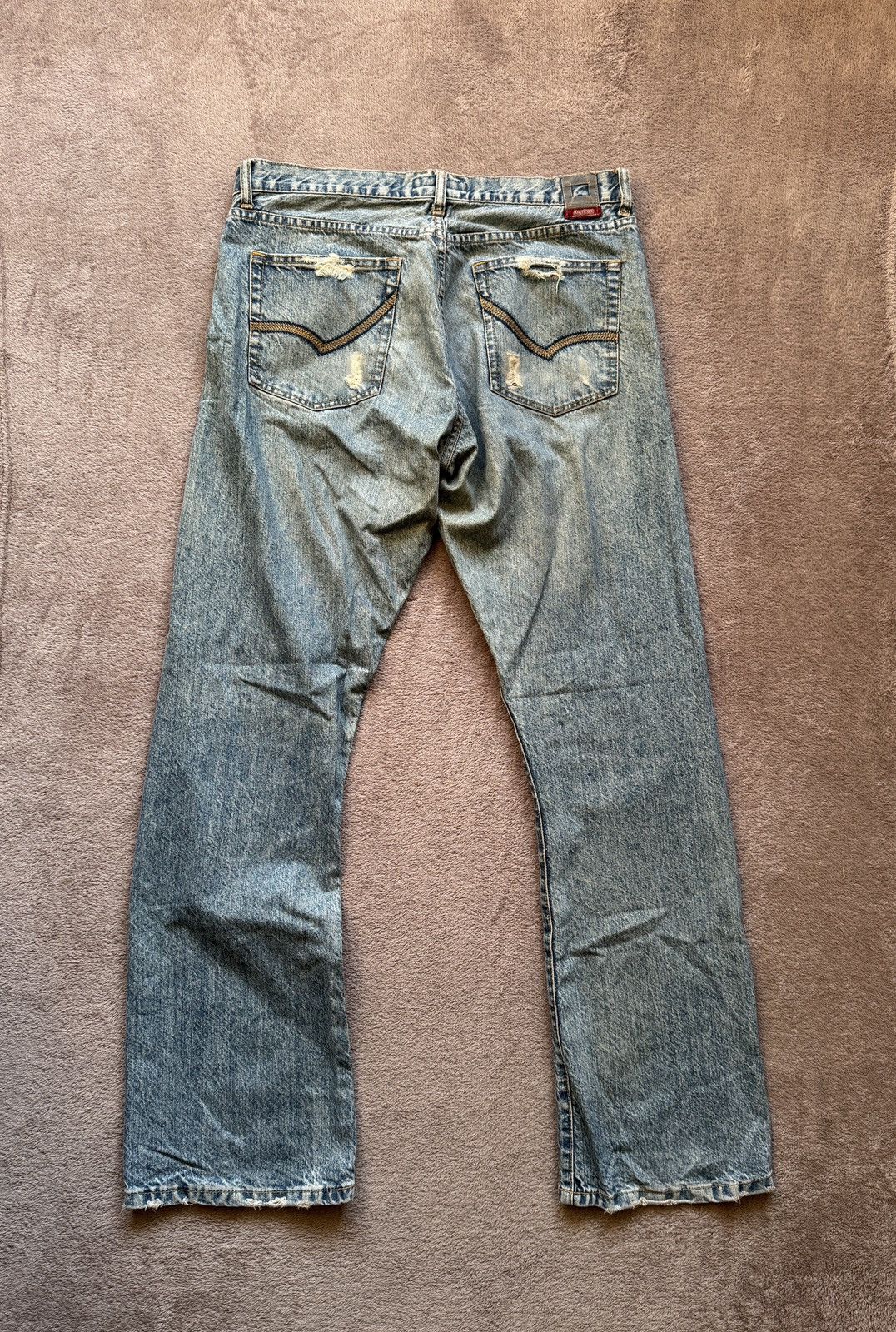 Japanese Brand Helmut Lang Vibe Americana Vintage Jean Ripped Mudwash Denim Size US 32 / EU 48 - 4 Thumbnail
