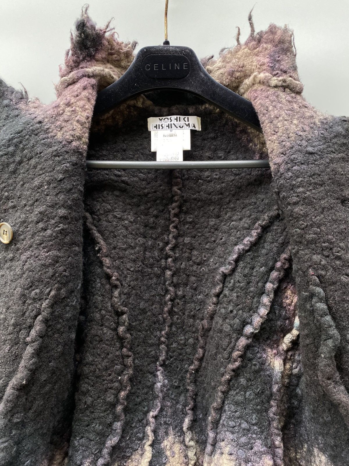 Japanese Brand A/W 1998 - Yoshiki Hishinuma- Gradient Dyed Wool Jacket Size S / US 4 / IT 40 - 17 Thumbnail