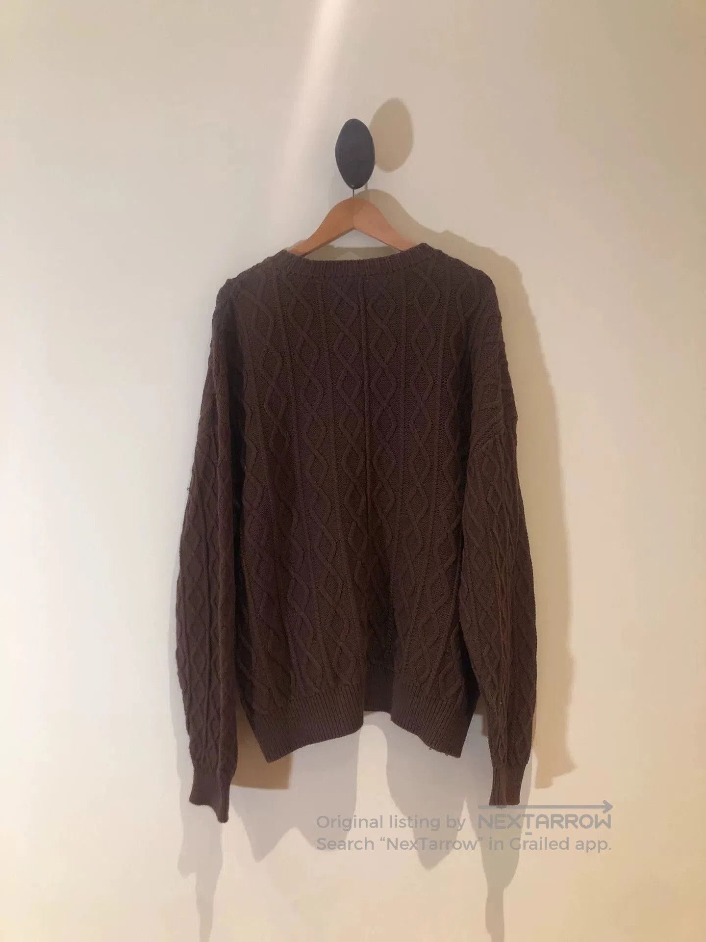 Batoner Batoner Brown Cable Knit Sweater. Size US M / EU 48-50 / 2 - 2 Thumbnail