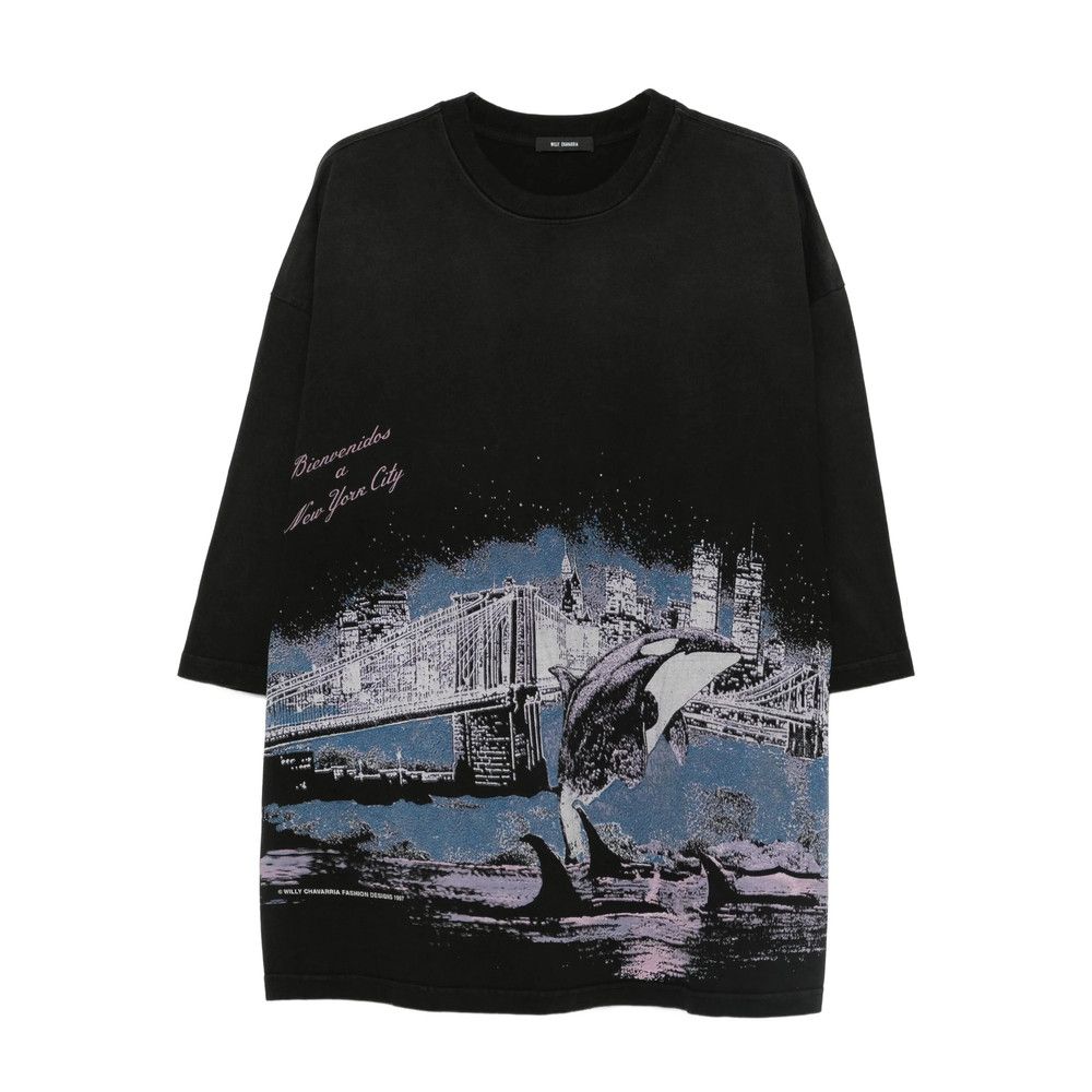 Willy Chavarria BLACK T-Shirts & Vests - T-Shirts