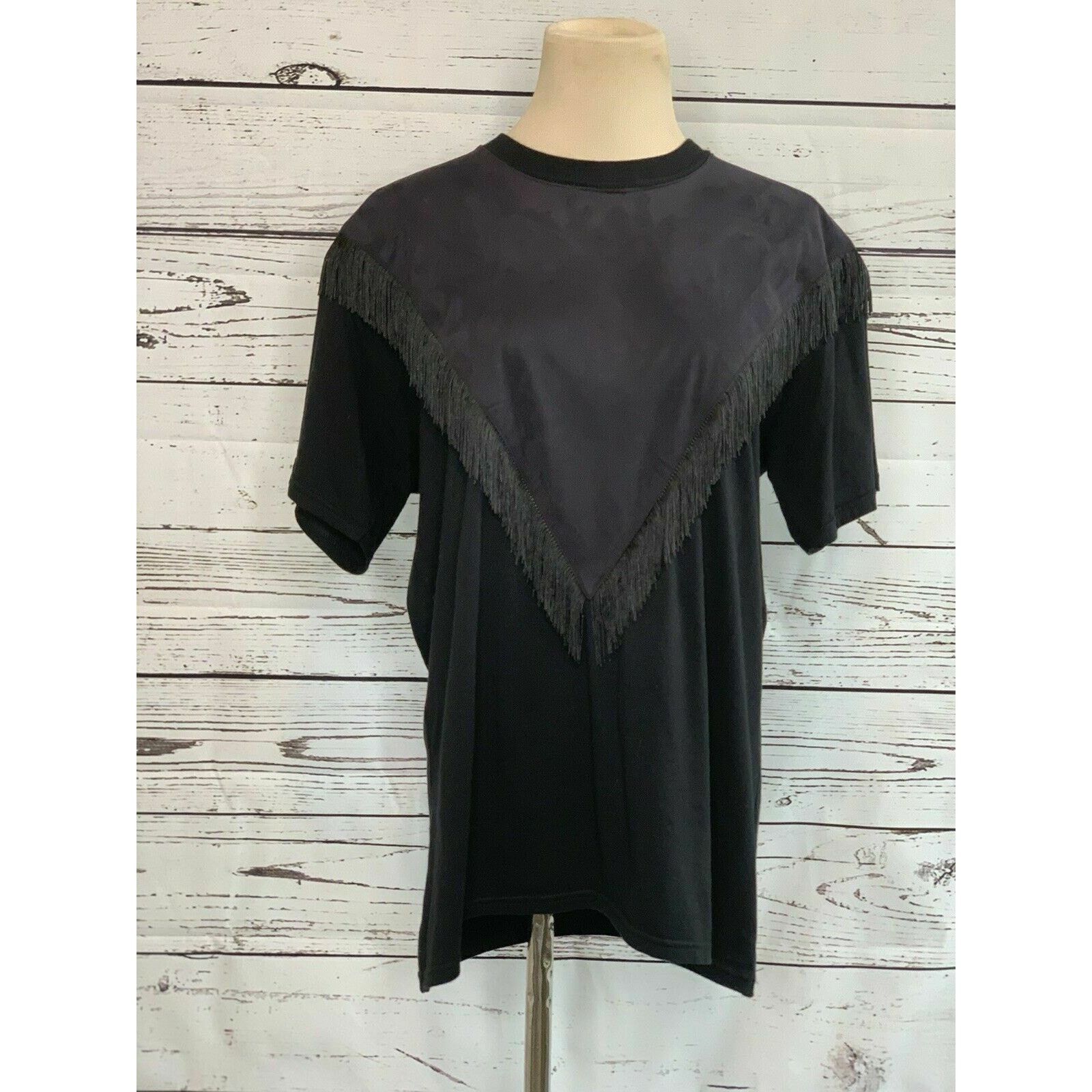 Vintage Reclaimed Vintage vegan suede fringed Boho top Shirt M Size M / US 6-8 / IT 42-44 - 6 Thumbnail