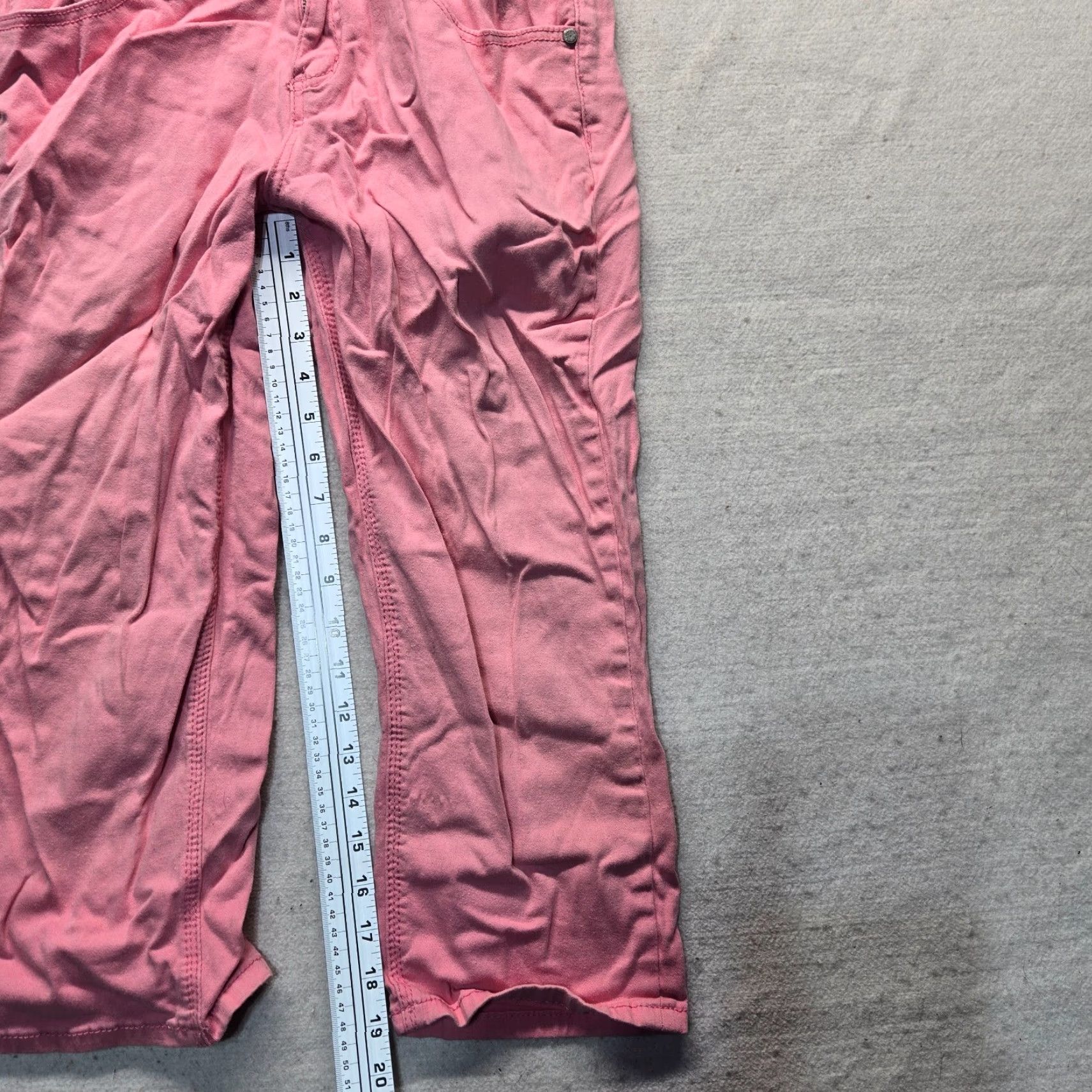 Denime Deja Bleu Pink Jeans Crop Capri Straight Denim Adult Women's Size 12 Size 34" / US 12 / IT 48 - 5 Thumbnail