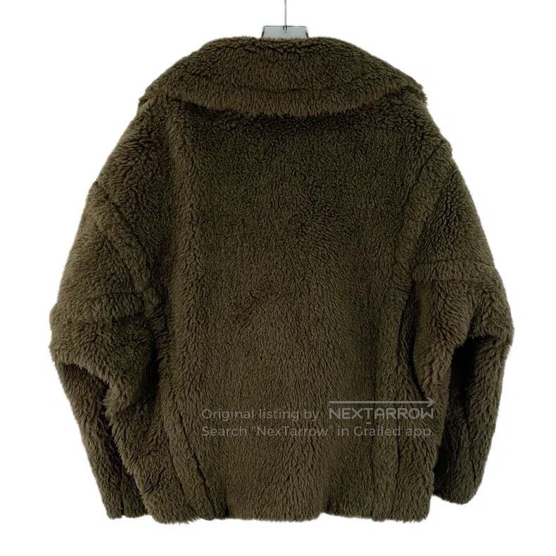 Max Mara Max Mara Dark Green Teddy Alpaca Wool Collar Double Breast Size XS / US 0-2 / IT 36-38 - 2 Thumbnail