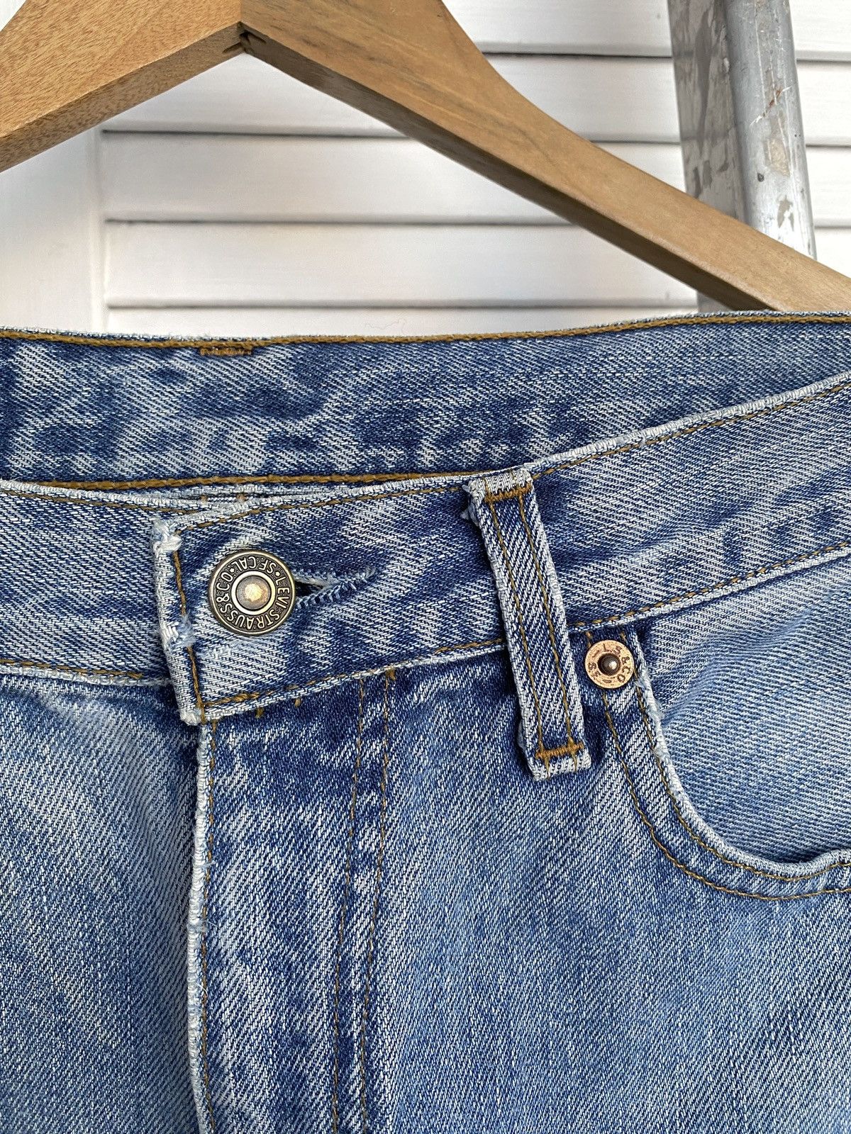 Levi's × Vintage Vintage Levis 534 Light Wash Blue Denim Slim Jeans Pants USA Size US 27 - 5 Thumbnail