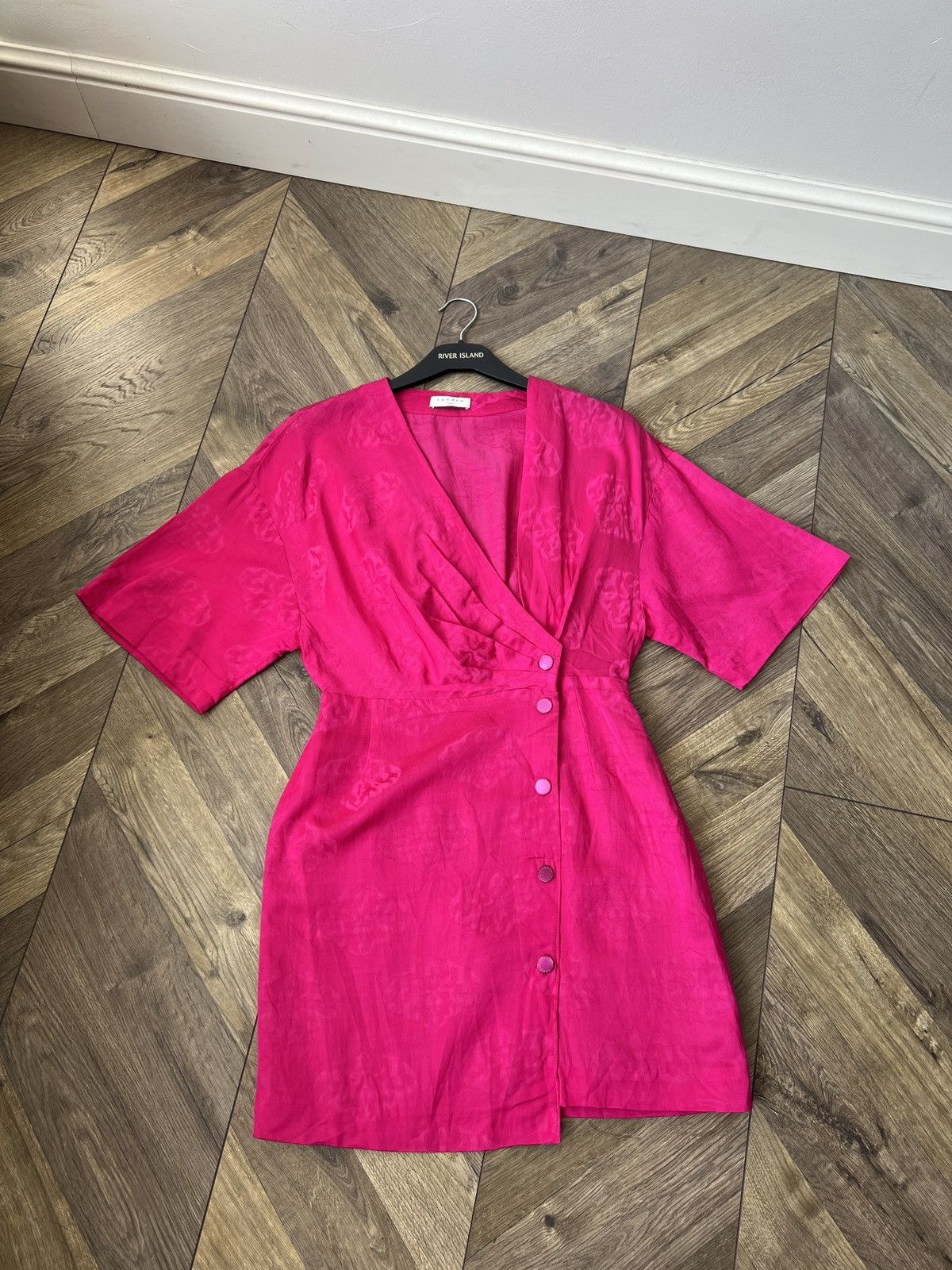 Sandro Vintage SANDRO Harpie Jacquard Wrap Dress Size XS / US 0-2 / IT 36-38 - 3 Thumbnail