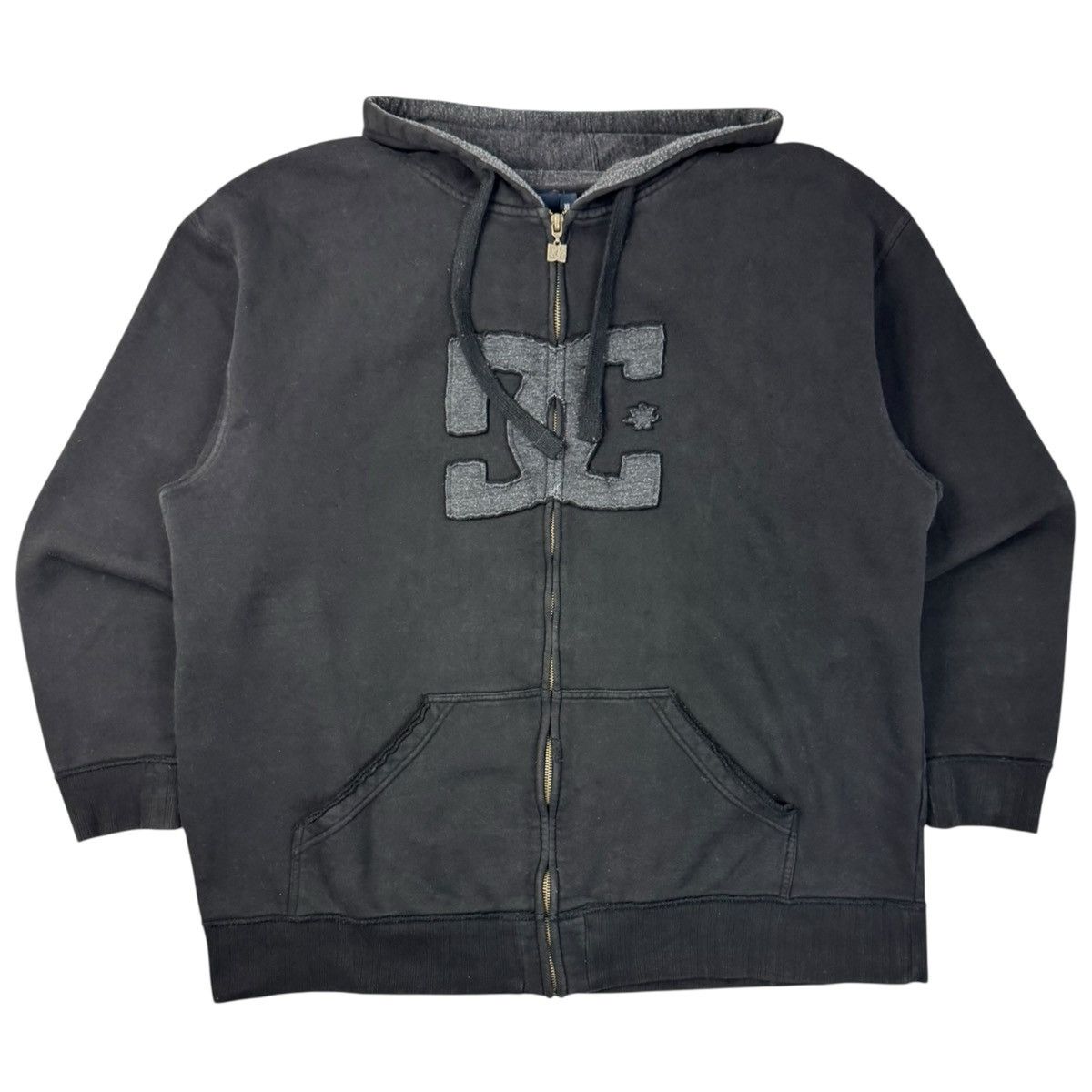 DC Vintage DC Shoe Co. USA Zip Up Hoodie Black Size US XL / EU 56 / 4 - 3 Thumbnail