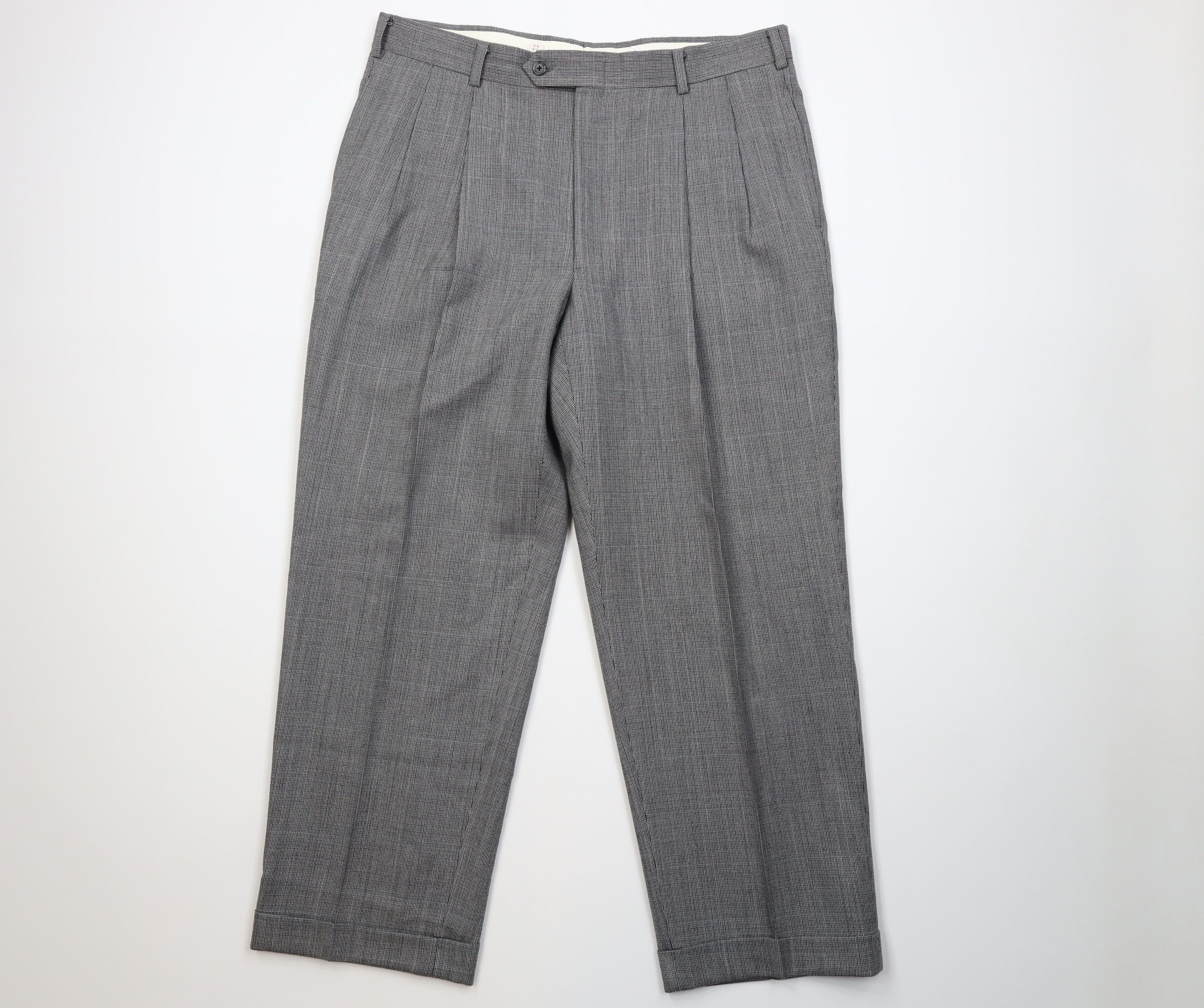 Vintage Vintage 70s Streetwear Wide Leg Chino Pants Houndstooth USA Size US 36 / EU 52 - 1 Thumbnail
