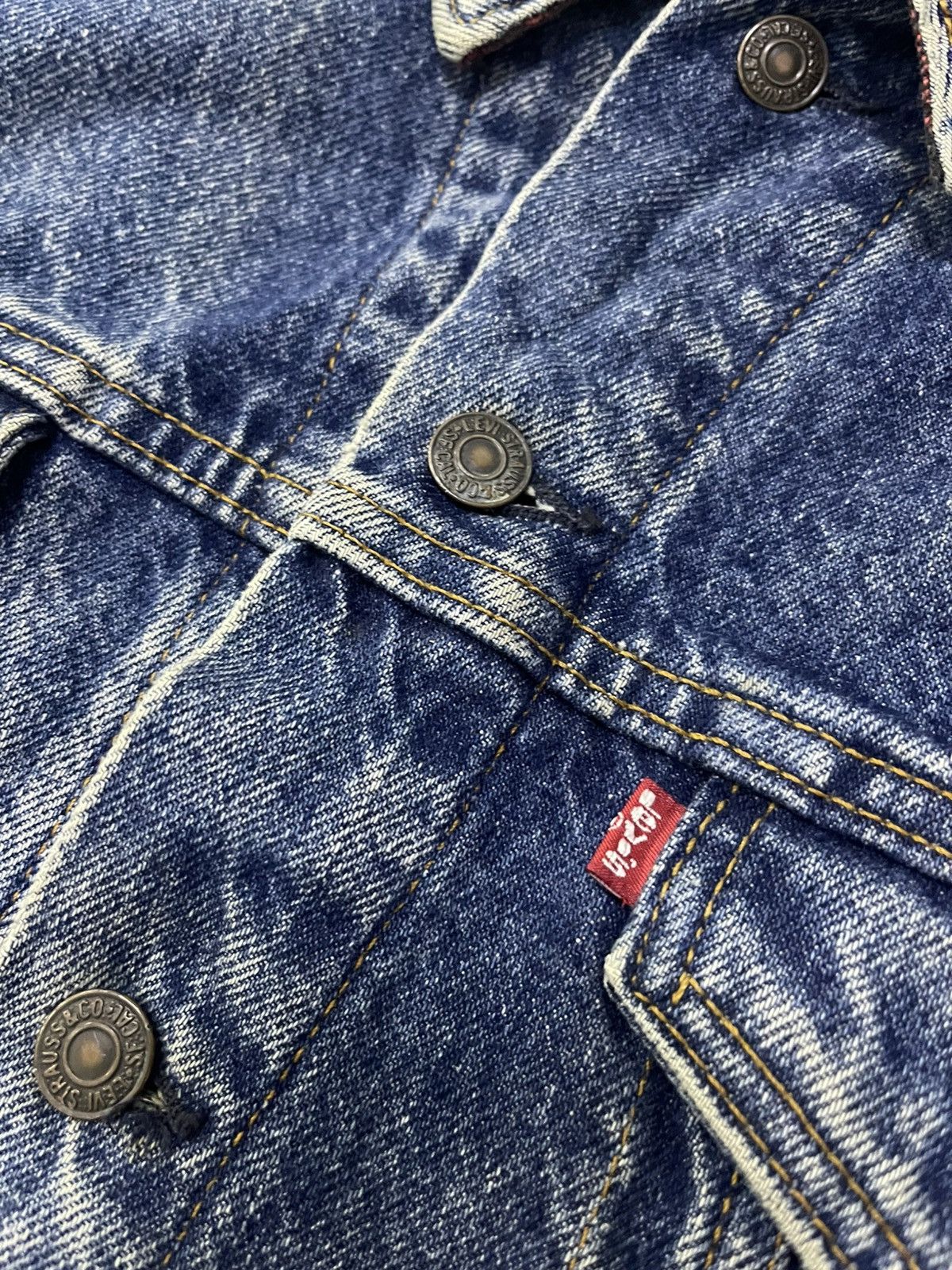 Levi's Vintage Clothing 80s LEVIS 71411 0816 TRUCKER BLANKET DENIM Size US L / EU 52-54 / 3 - 7 Thumbnail