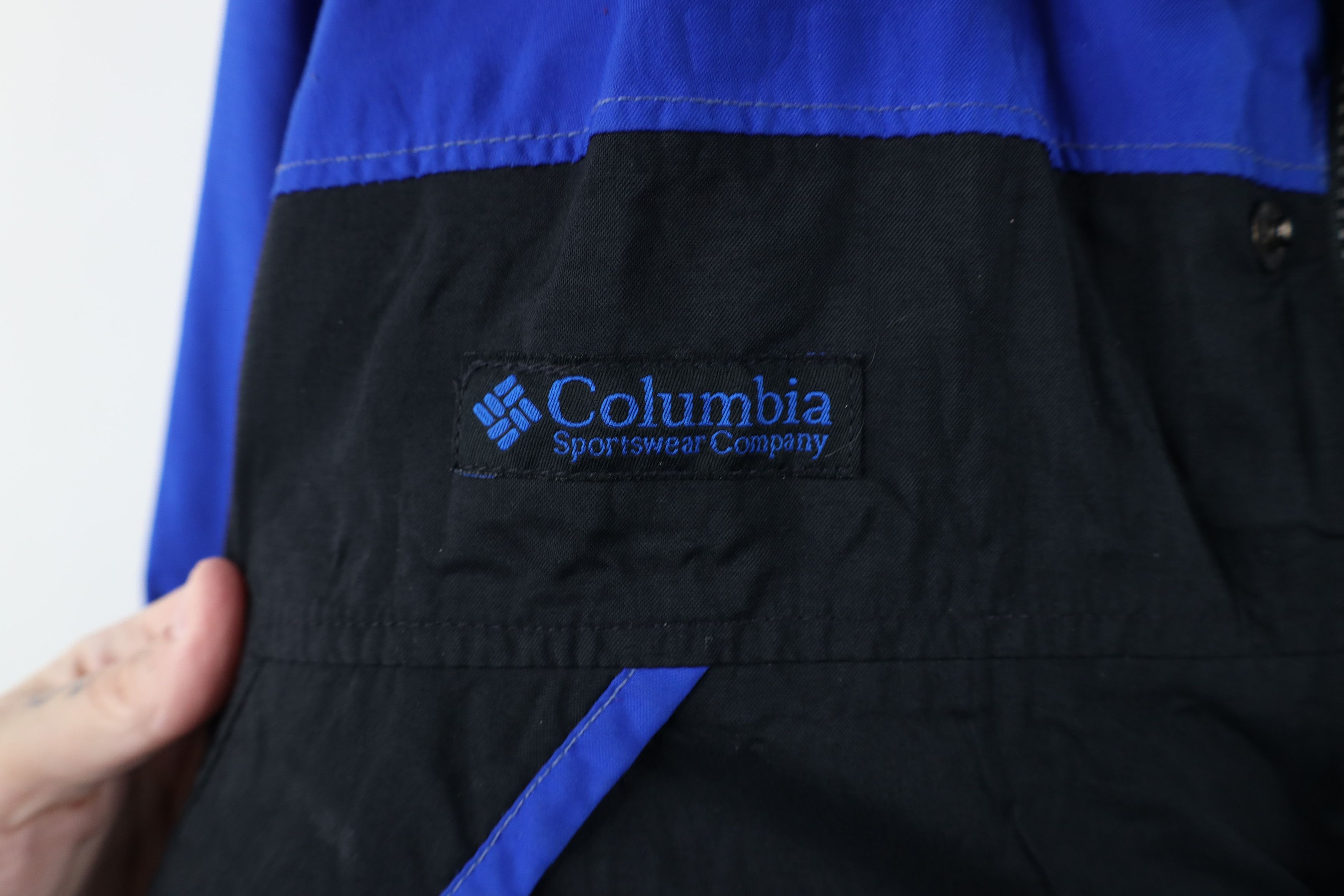 Columbia Vintage 90s Columbia Spell Out Hooded Parka Jacket Black Size US XL / EU 56 / 4 - 4 Thumbnail