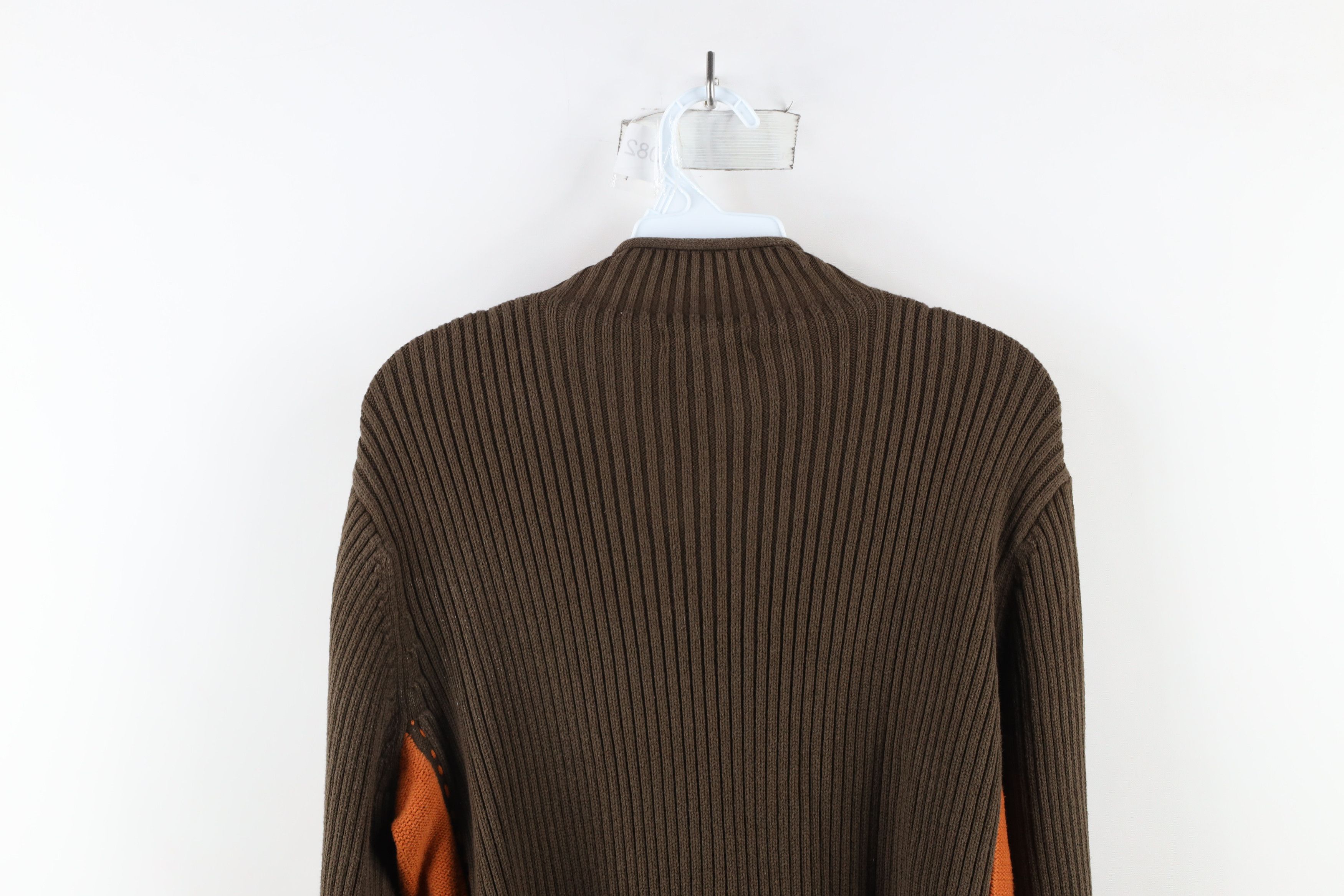 Guess × Vintage Vintage 90s Guess Ribbed Knit Half Zip Pullover Sweater Size US M / EU 48-50 / 2 - 12 Thumbnail
