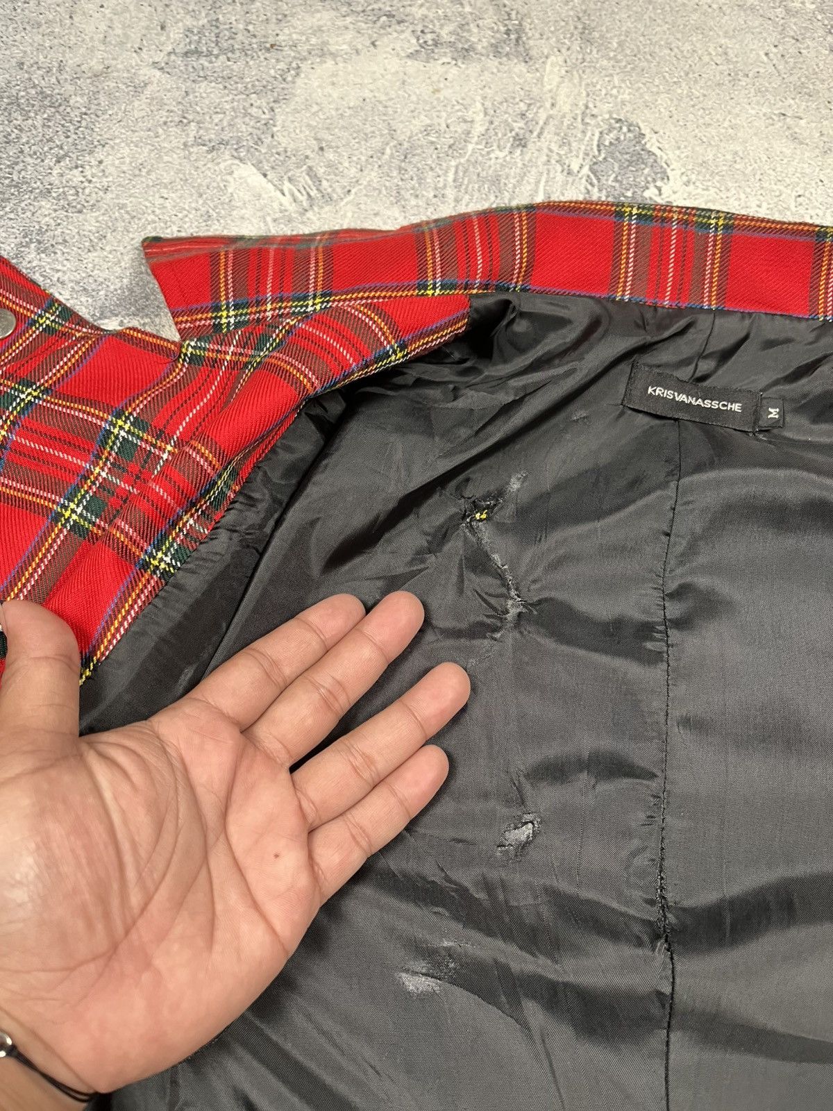Kris Van Assche Ramones Style Kris Van Assche Bikers Jacket Tartan Size US S / EU 44-46 / 1 - 14 Thumbnail