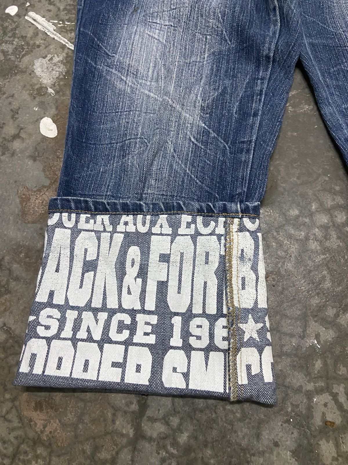 Japanese Brand Unbrand Double Waist Flare Jeans Size US 32 / EU 48 - 4 Thumbnail