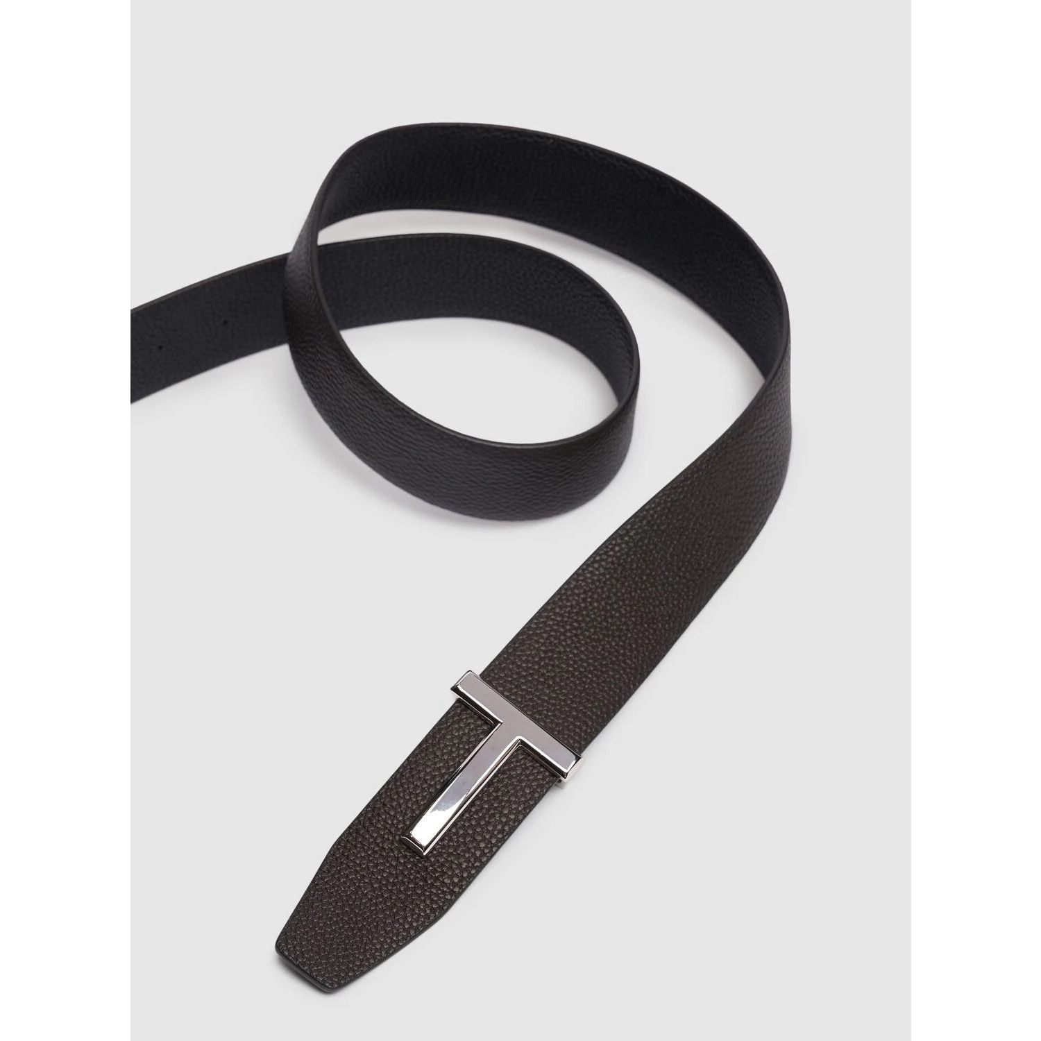 TOM FORD $790 Brown/Black Leather Insert Buckle 40mm T Belt