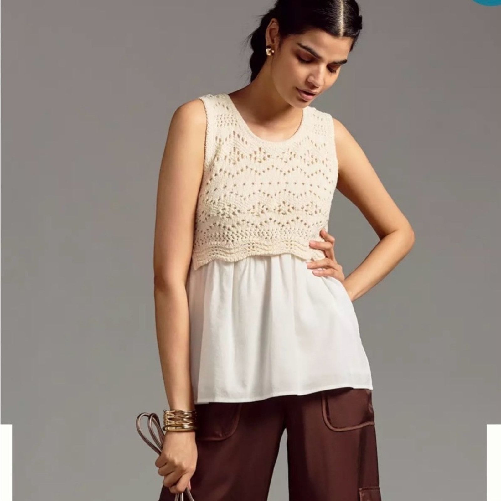 Anthropologie NWT Anthropologie XS Layered Sweater Tank Size XS / US 0-2 / IT 36-38 - 1 Thumbnail