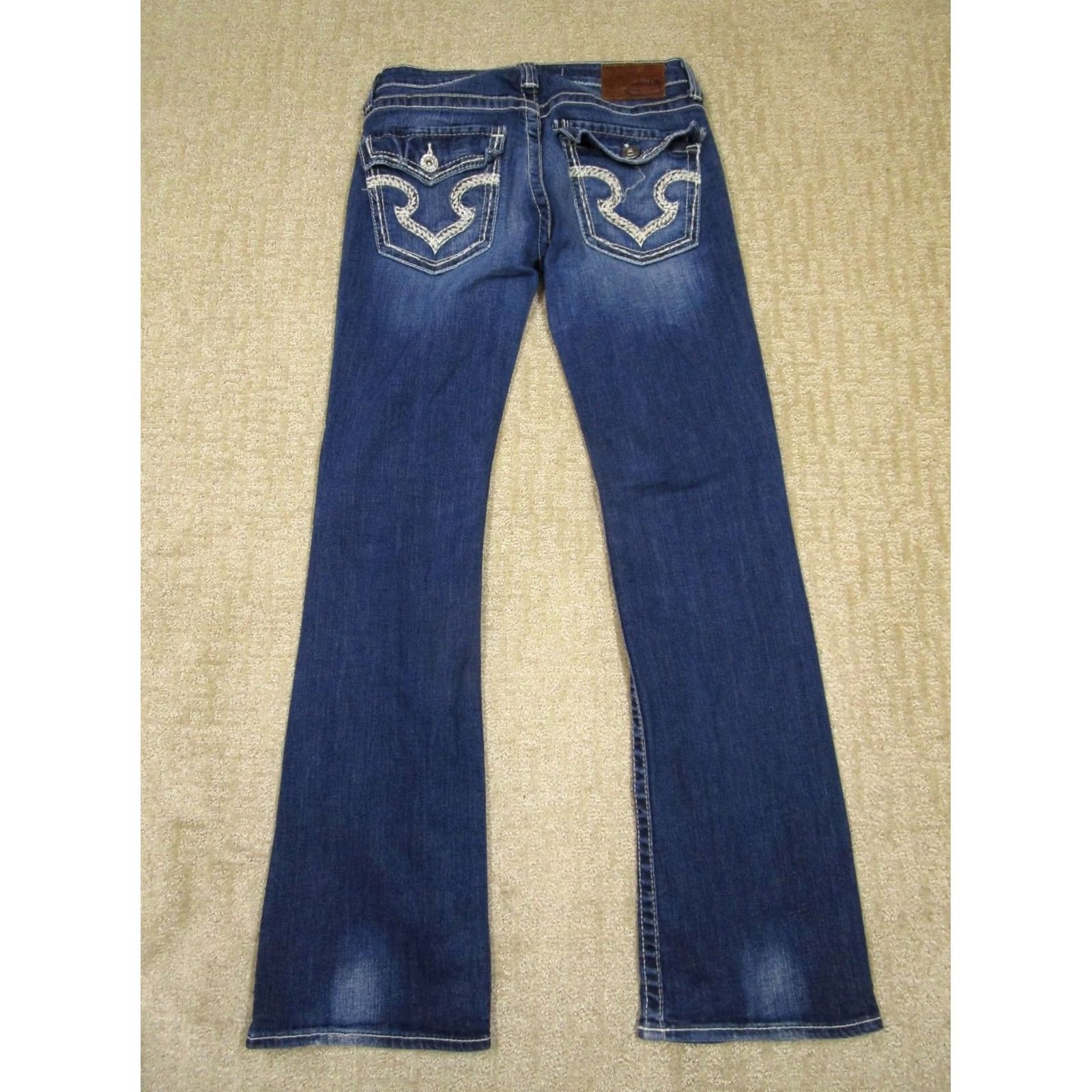 Denime BIG STAR Jeans Women 29 Blue Low Rise Bootcut Western Remy Denim Dark Wash Pants Size 29" - 3 Thumbnail