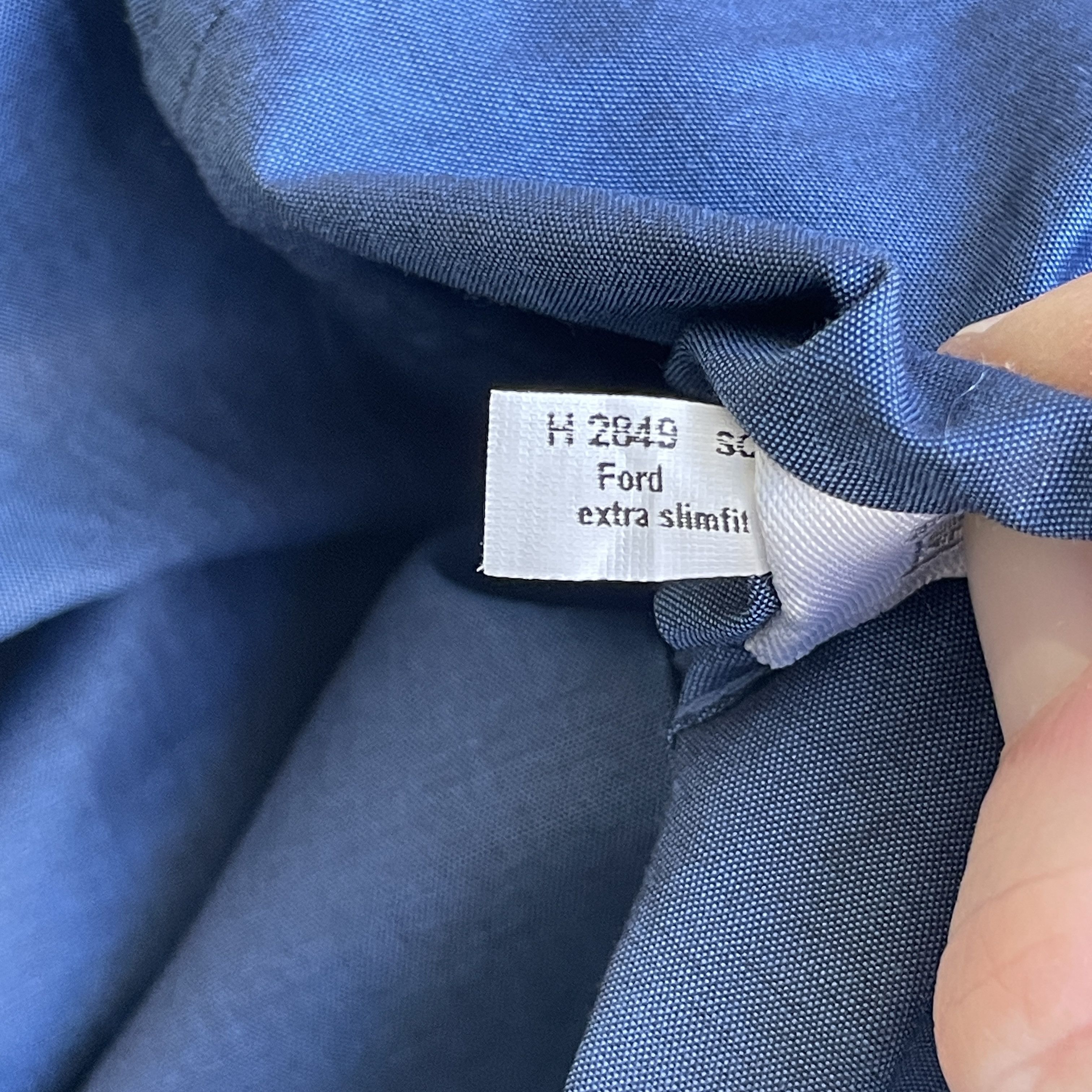 Suitsupply Suitsupply Ford Spread Collar Navy Extra Slim Dress Shirt Size 40R - 10 Thumbnail