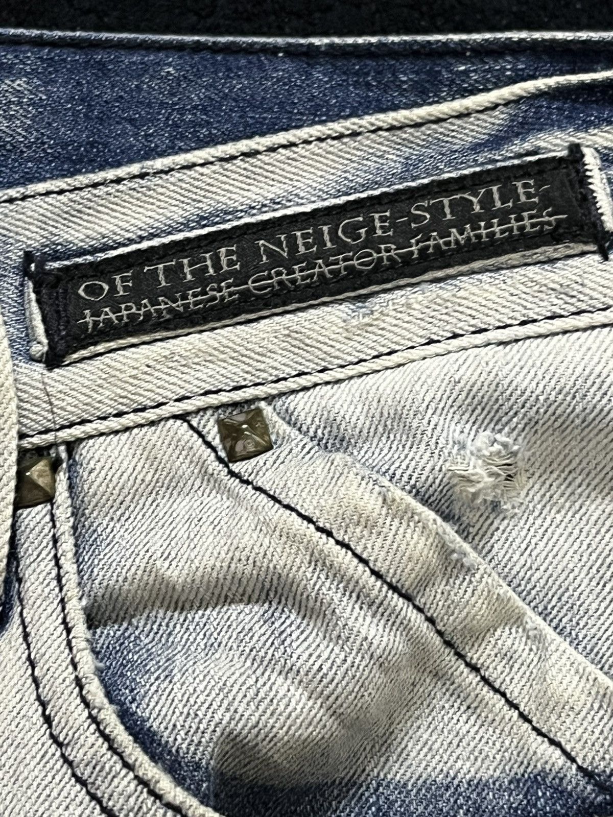 If Six Was Nine Vintage Of the Niege Studded Grunge Faded Denim Size US 33 - 13 Thumbnail