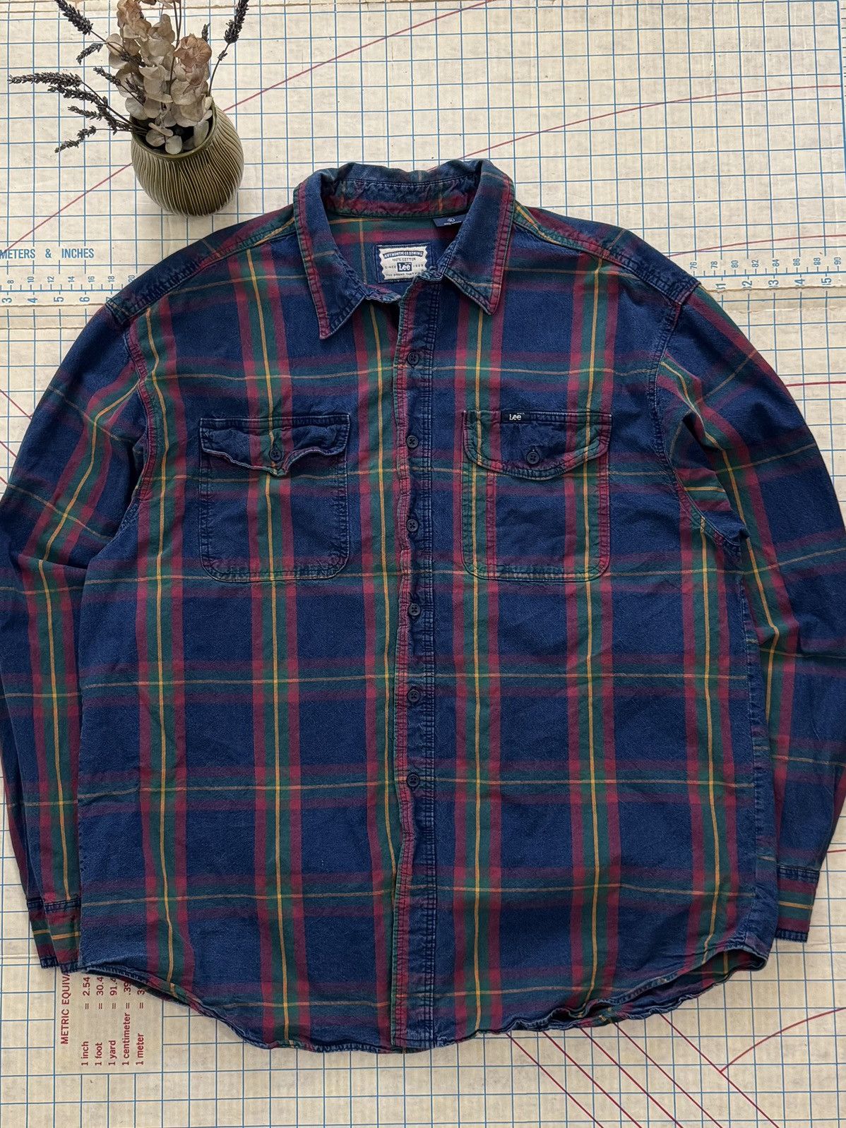 Lee Vintage Lee Authentic Flannel Button Up Shirt Mens Size XL Size US XL / EU 56 / 4 - 2 Thumbnail