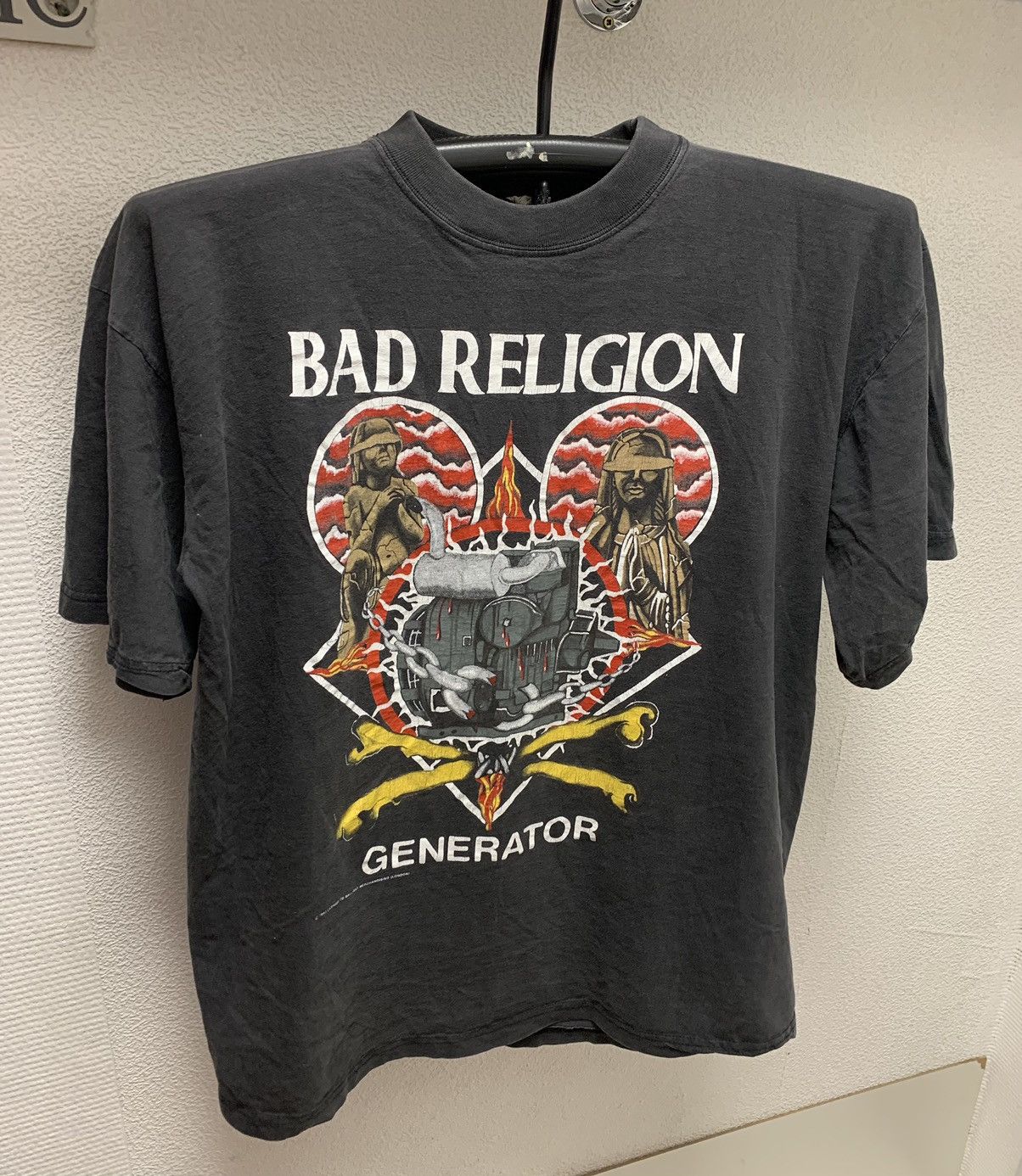 image of Band Tees x True Religion Bad Religion Generator 1992 Vintage European Tour XL Rock in Black, Men's