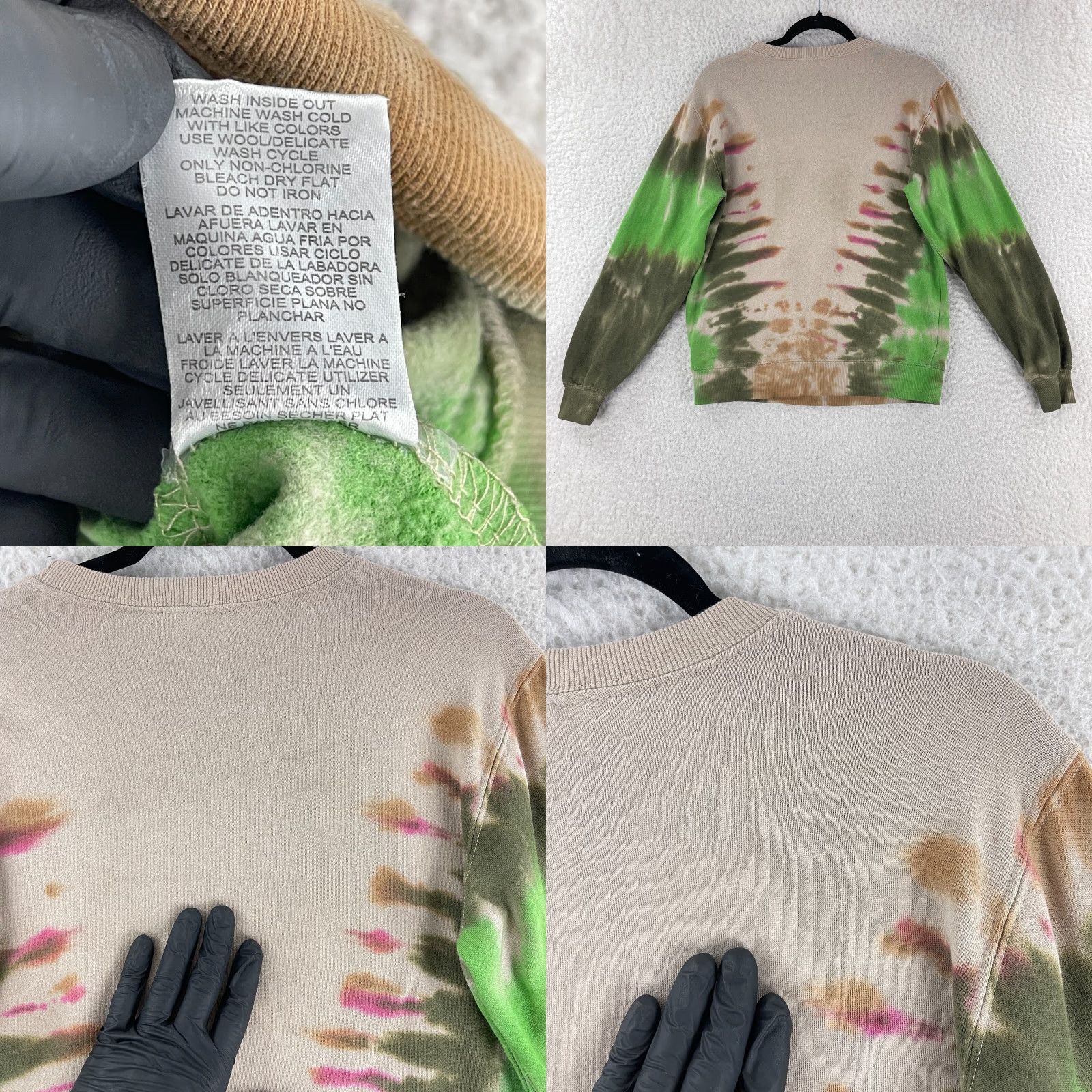 Vintage Grateful Dead Green Tie-Dye Crew Neck Sweater Womens Long Sleeve Knit XS Size XS / US 0-2 / IT 36-38 - 9 Thumbnail