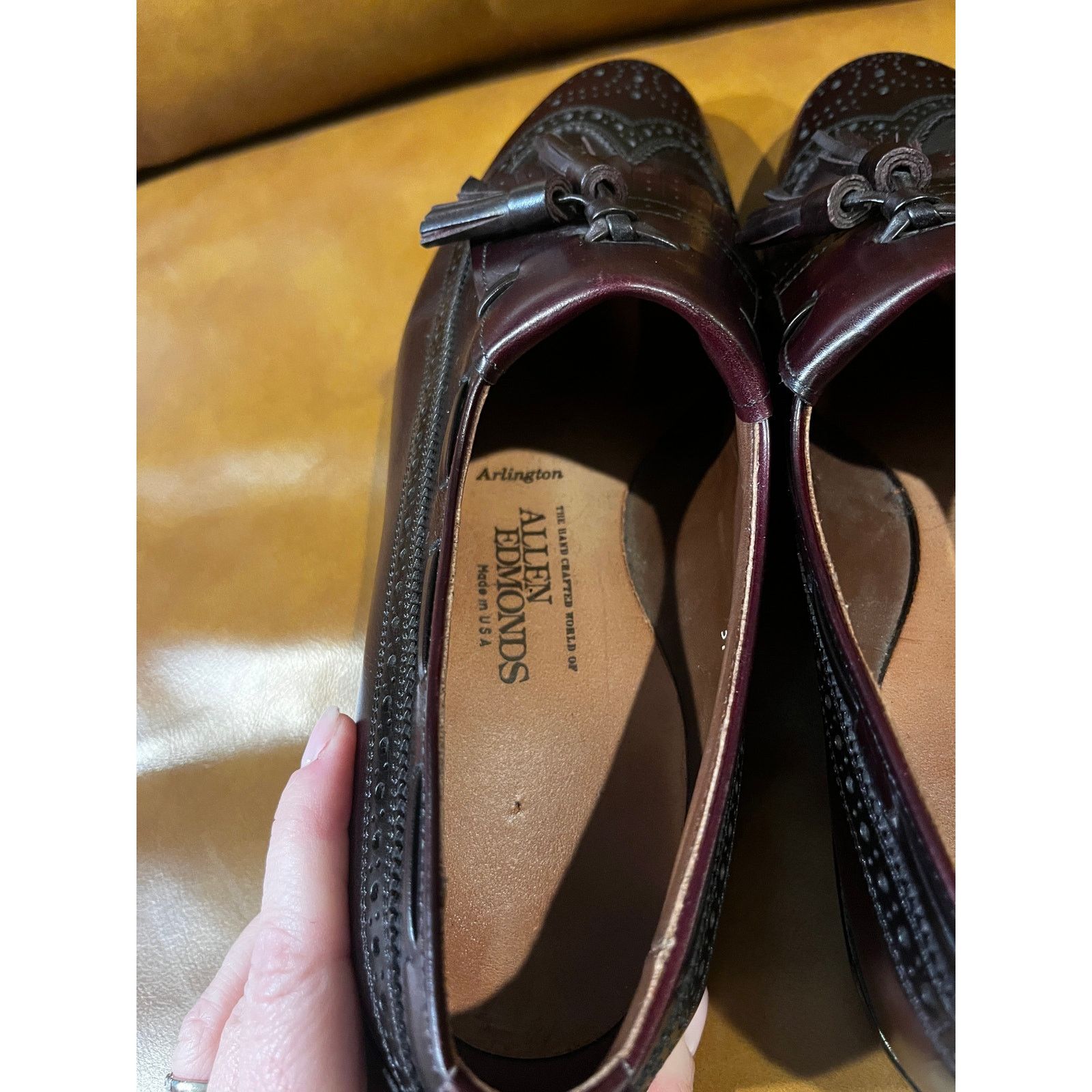 Allen Edmonds Allen Edmonds Arlington Wingtip Brogue Loafers Burgundy 9 Size US 9 / EU 42 - 9 Thumbnail