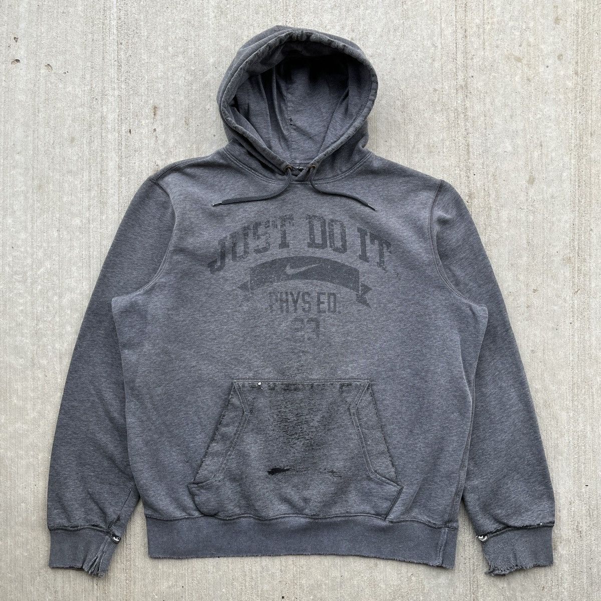 Nike × Unsound Rags × Vintage Crazy Vintage Nike Hoodie Thrashed Size US L / EU 52-54 / 3 - 2 Thumbnail