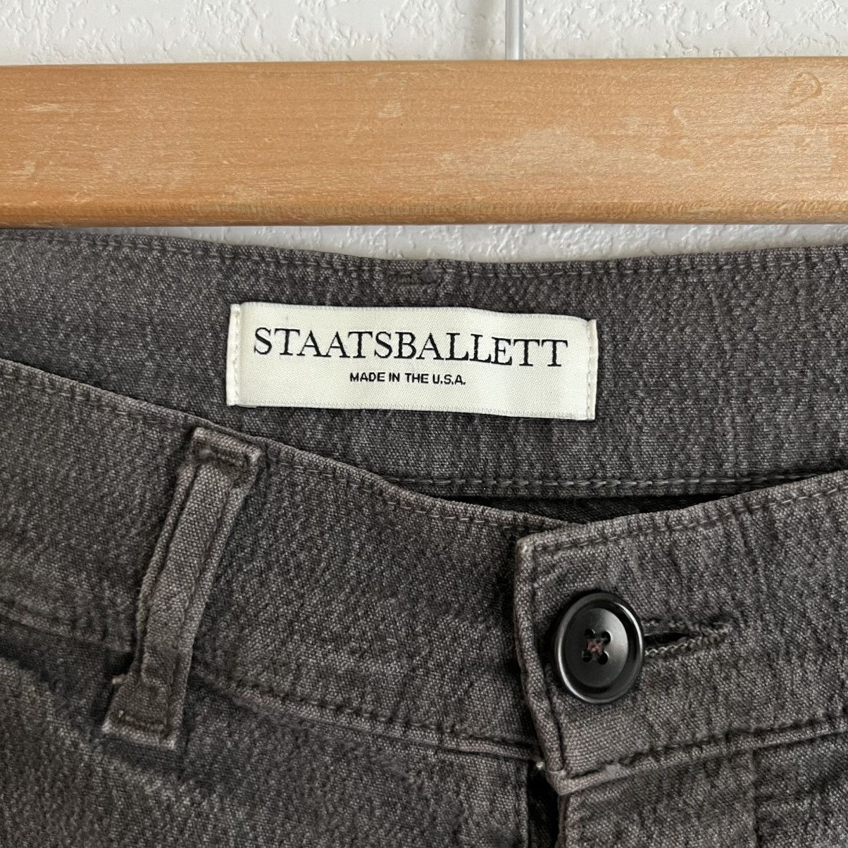 Staatsballett STAATSBALLETT Mens Textured Canvas Pants Size 29 Brown Size US 29 - 4 Thumbnail