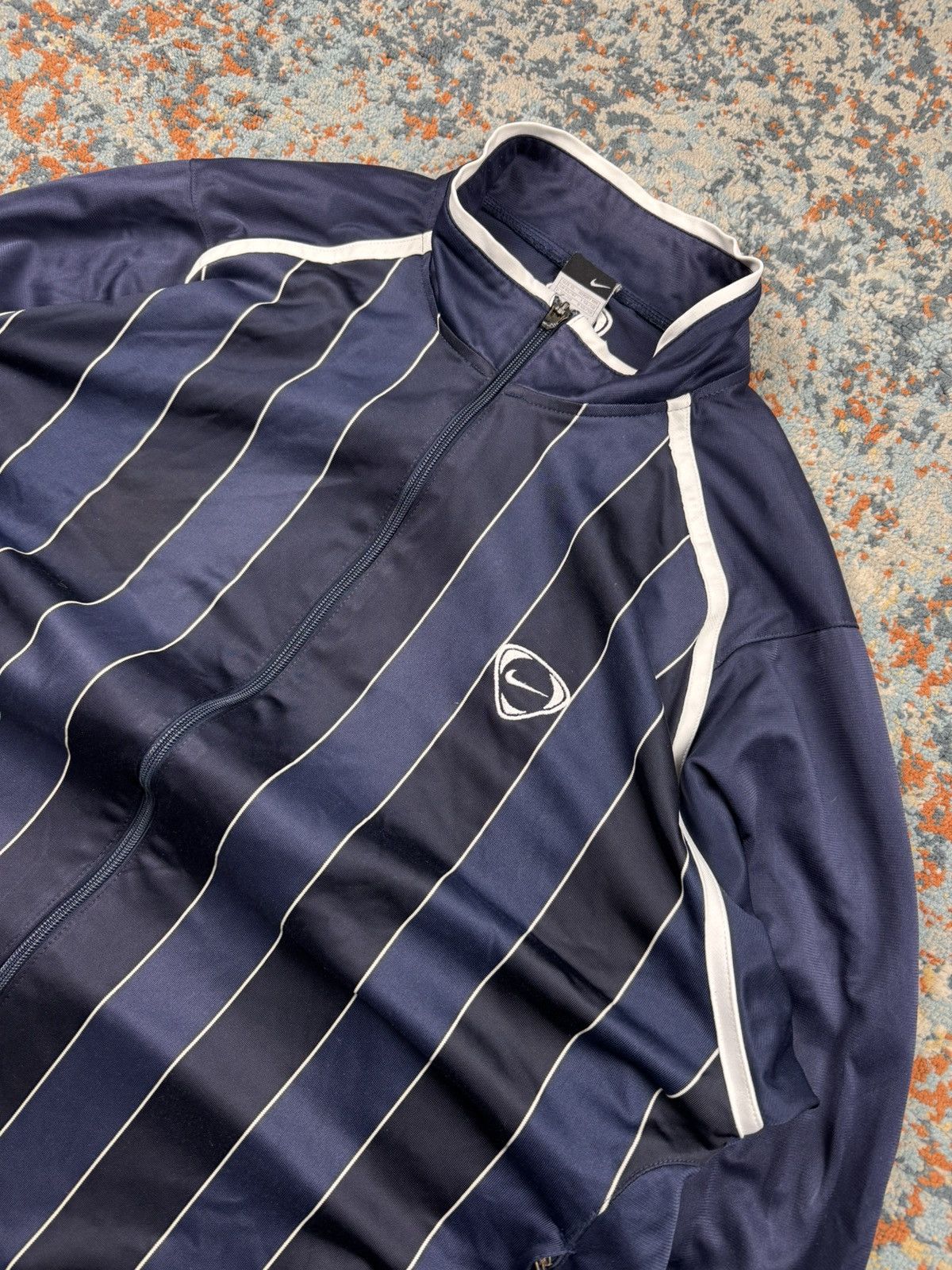 Other Vintage 00s Nike pinstripe full zip track jacket boxy baggy Size US XL / EU 56 / 4 - 3 Thumbnail